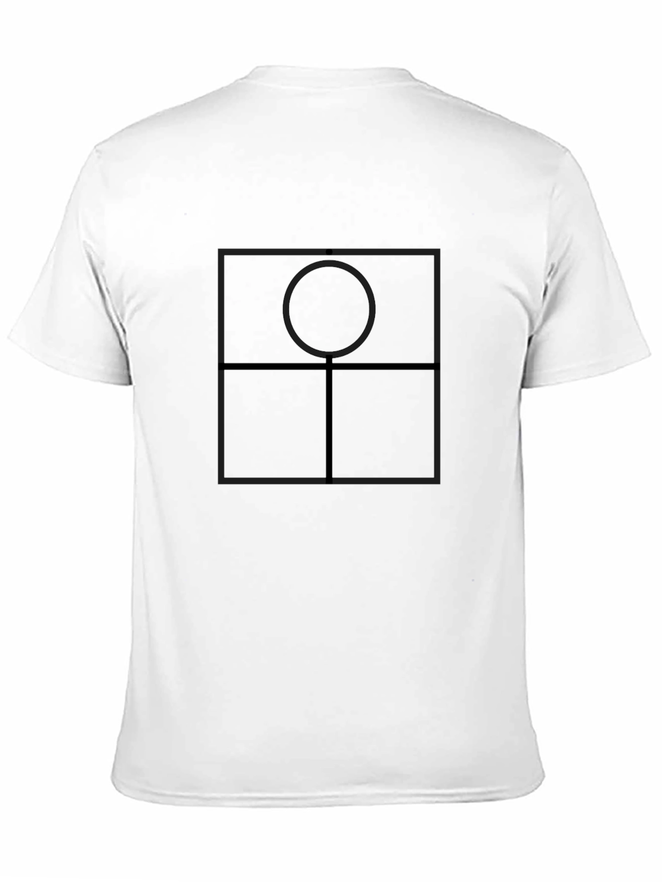 Geometric Square Circle Tee - Modern Graphic T-Shirt