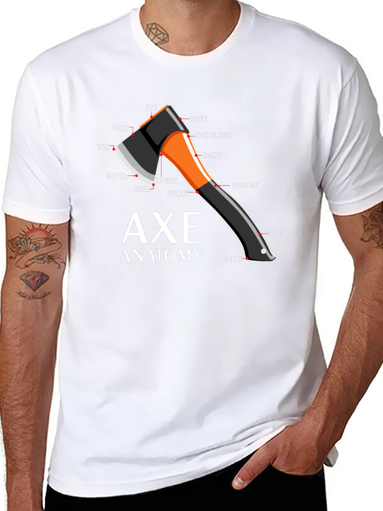 Axe Anatomy Diagram T-Shirt