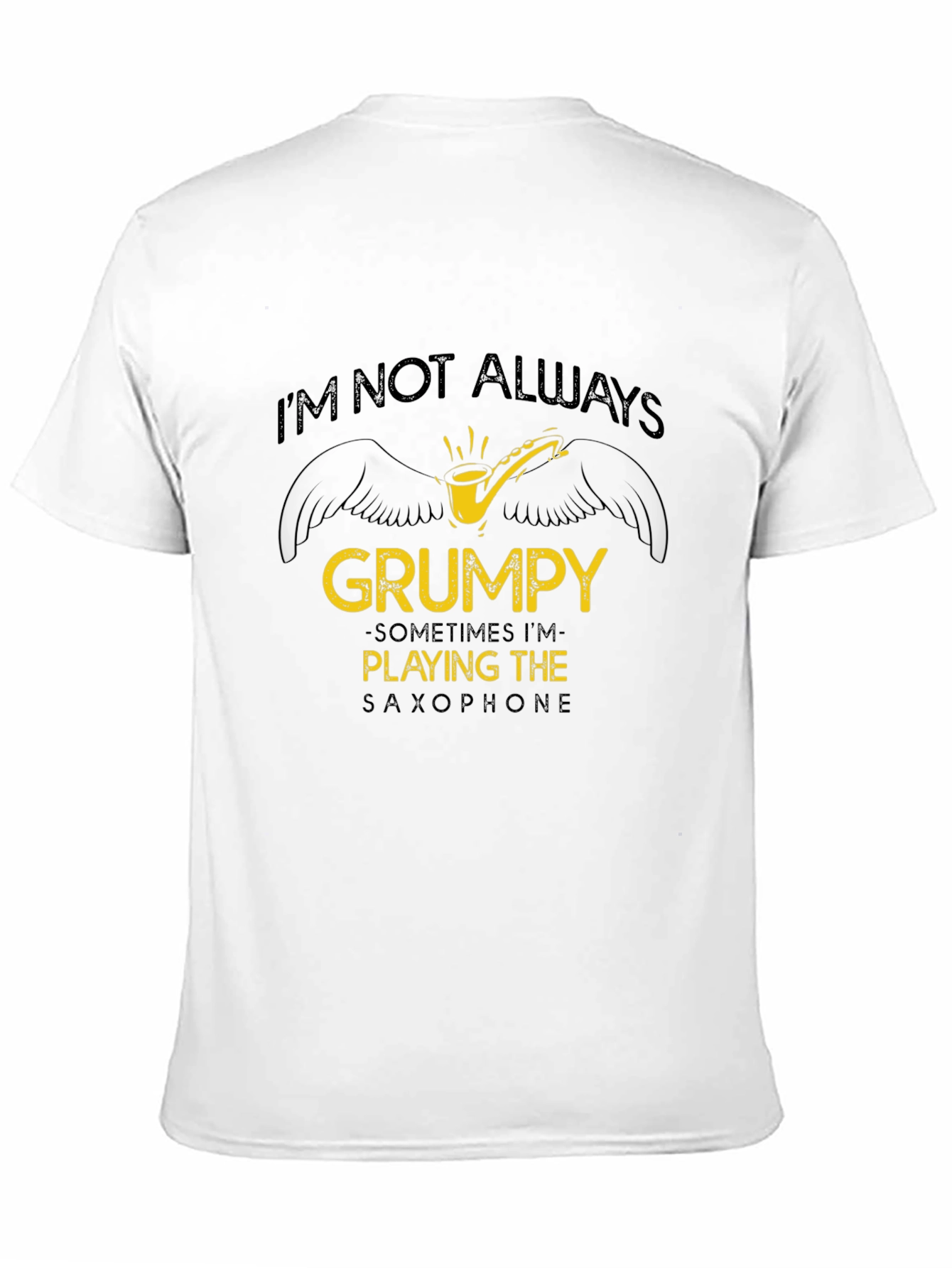 Grumpy Saxophone Player Black T-Shirt
