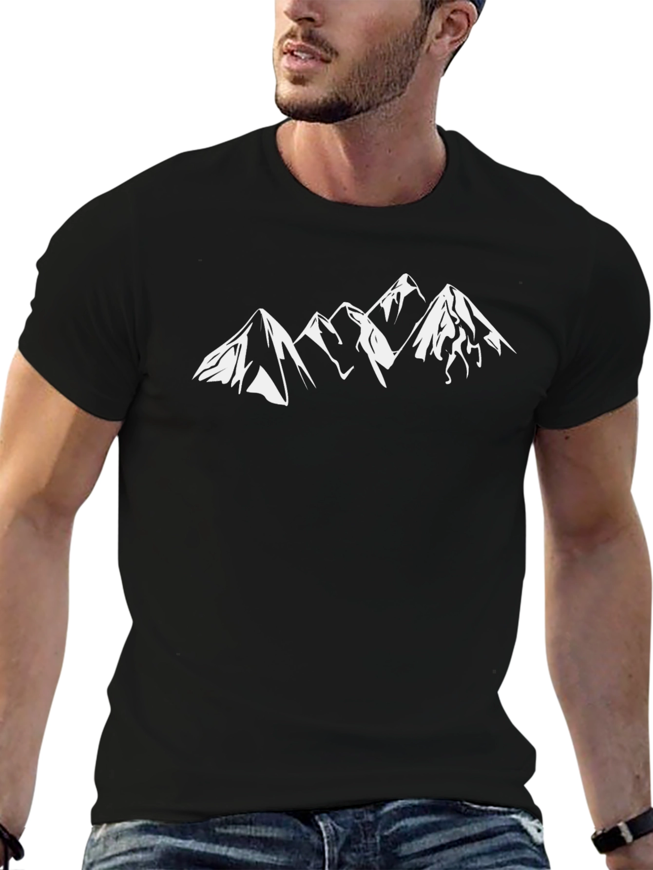 Mountain Graphic Black T-Shirt for Men