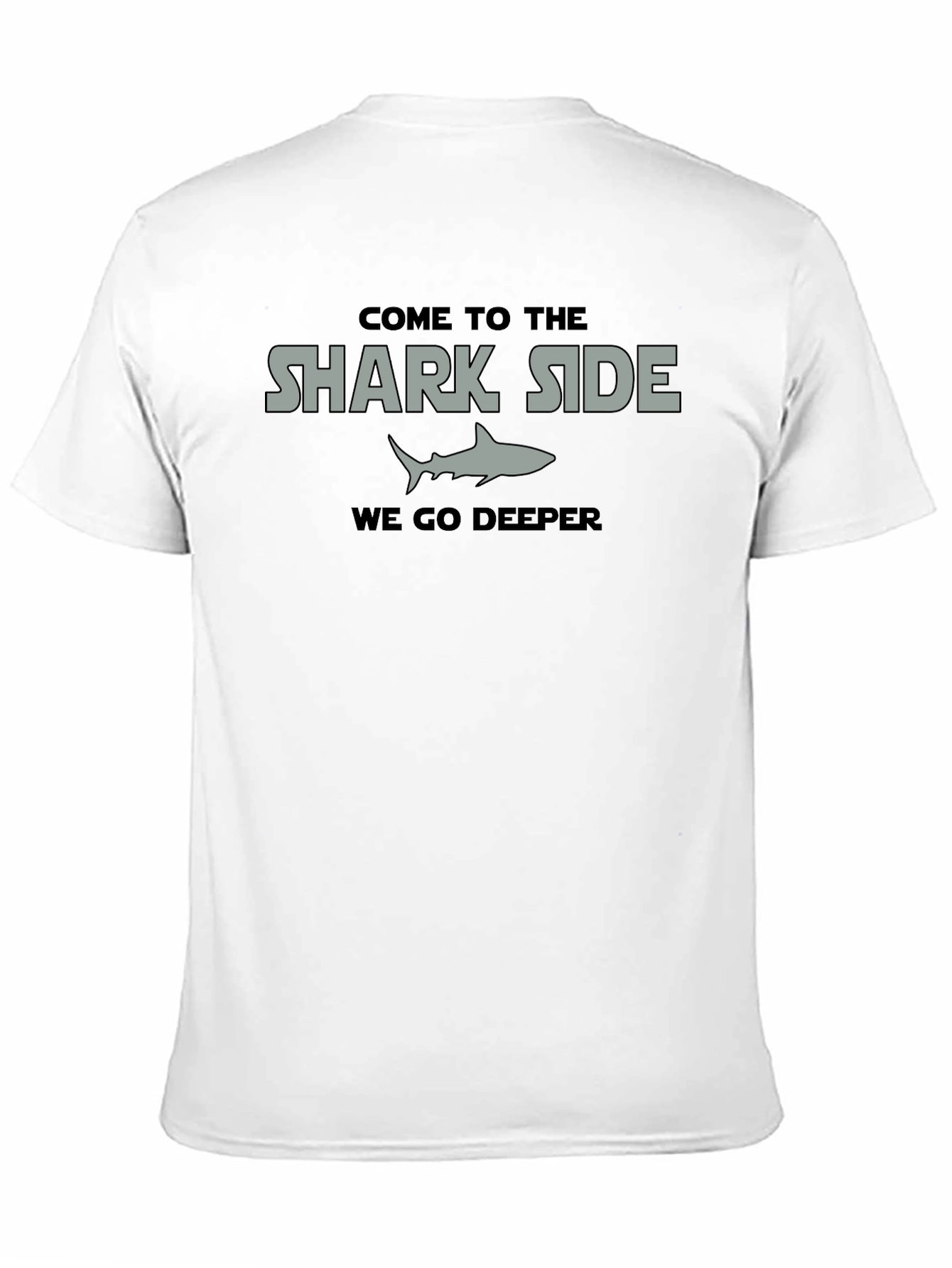 Shark Side Mens Black T-Shirt