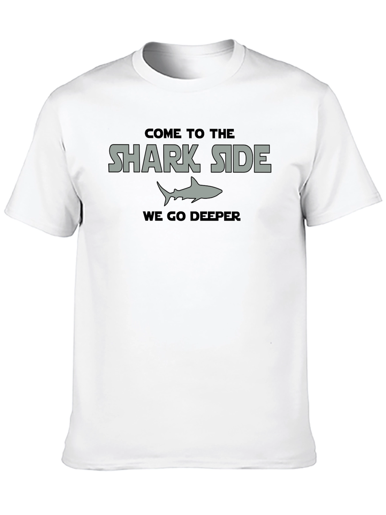 Shark Side Mens Black T-Shirt