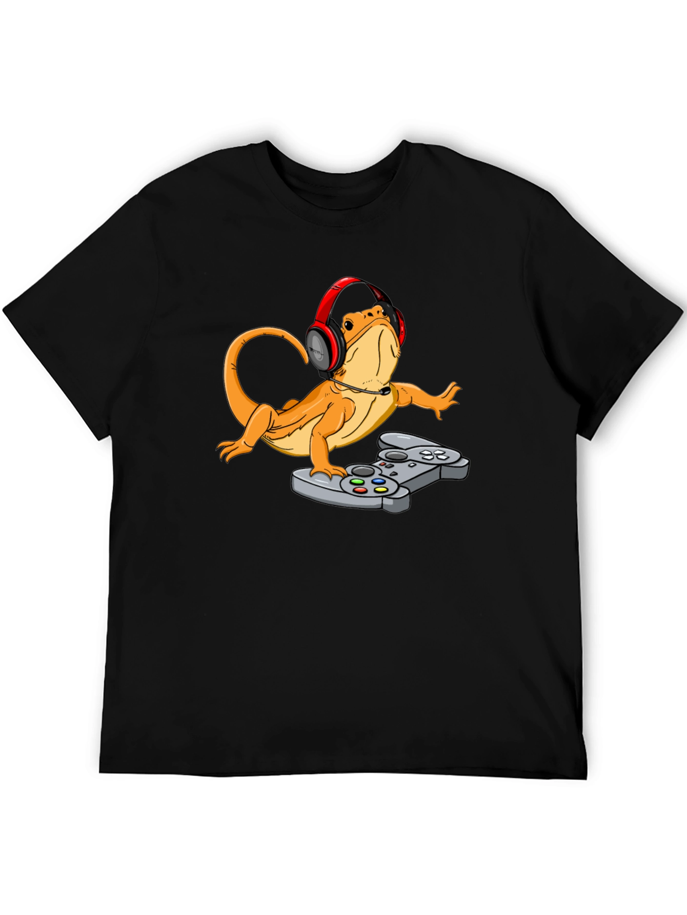 Gamer Lizard T-Shirt - Funny Reptile Gaming Tee