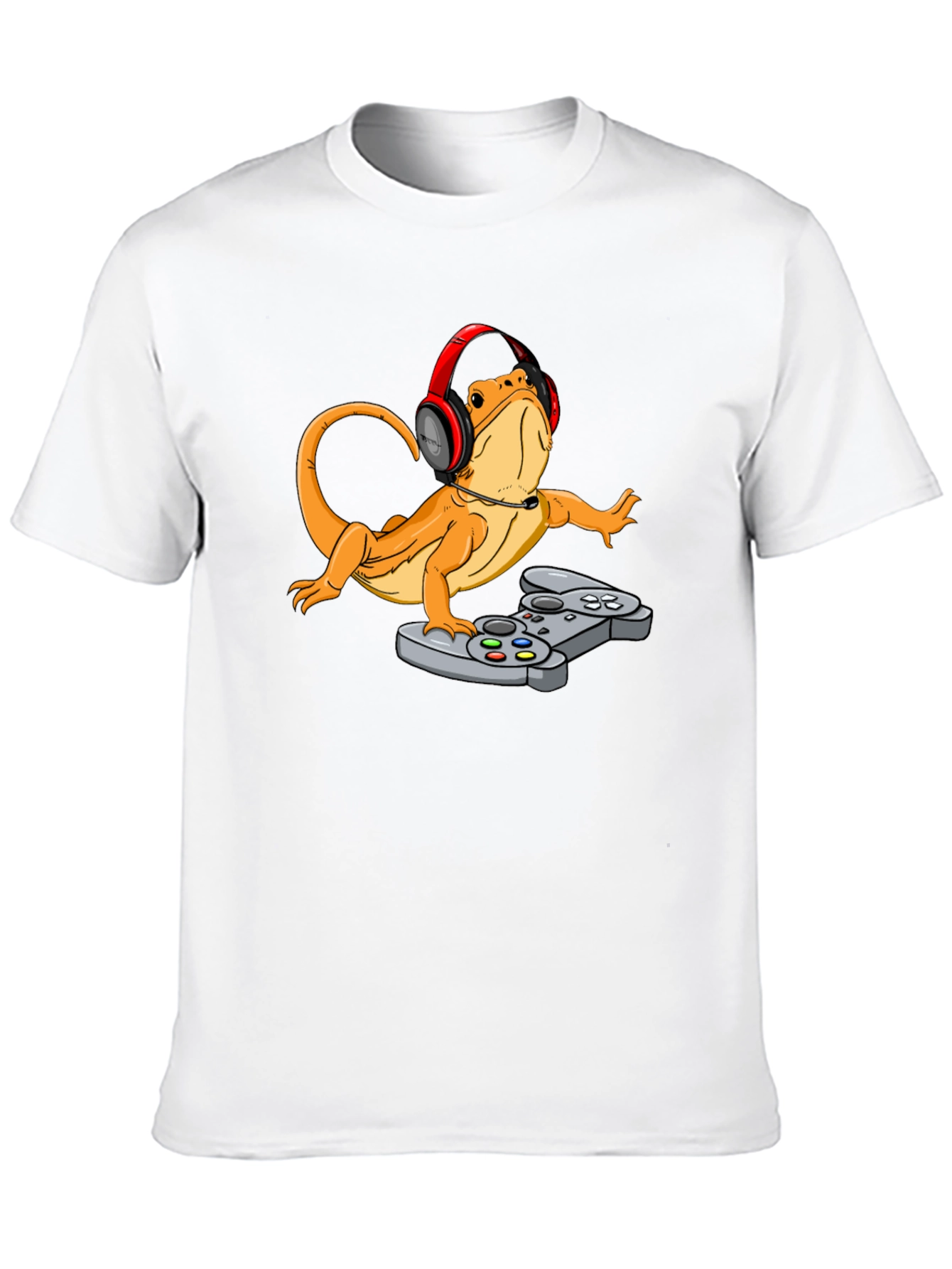 Gamer Lizard T-Shirt - Funny Reptile Gaming Tee