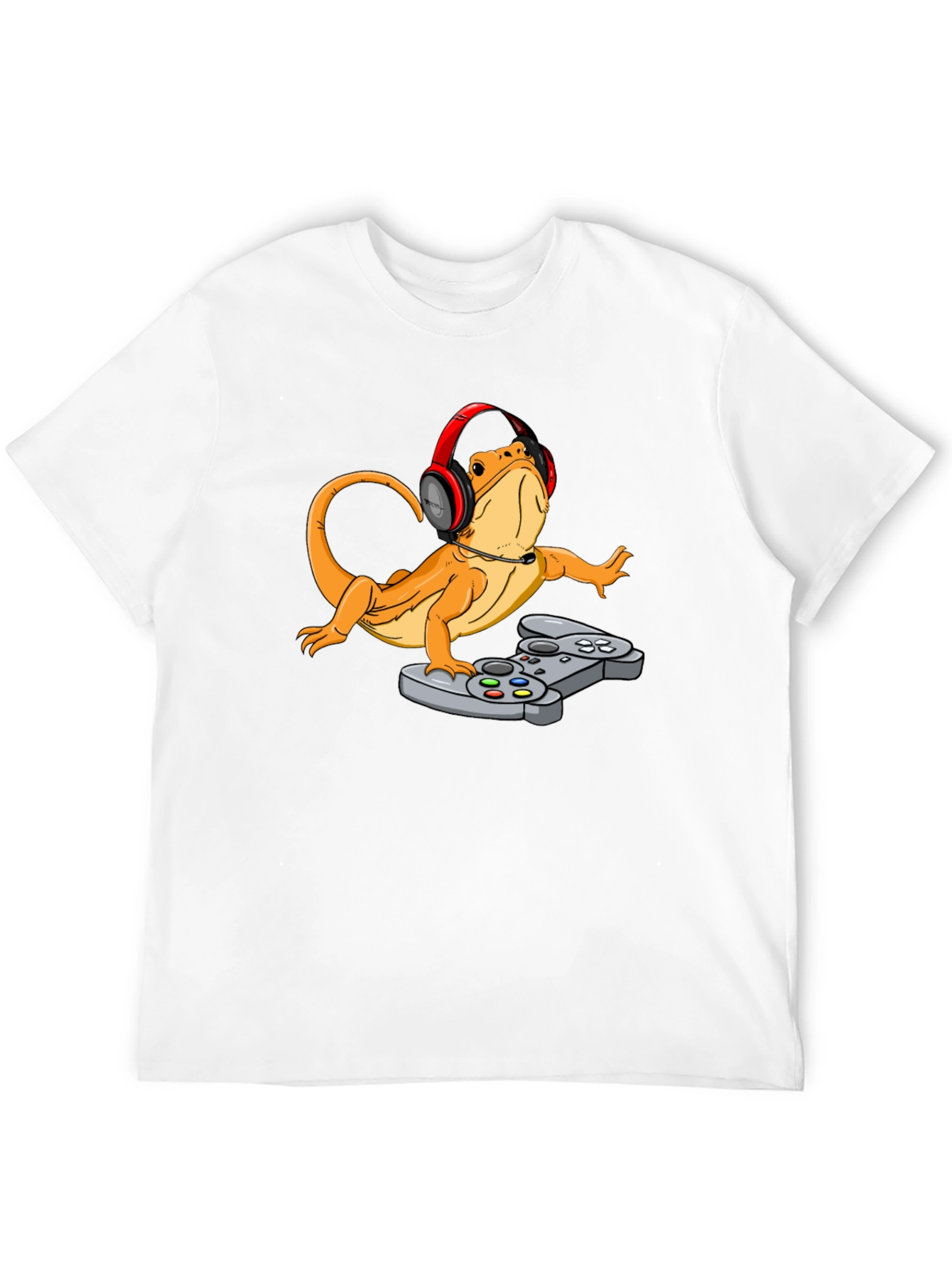 Gamer Lizard T-Shirt - Funny Reptile Gaming Tee