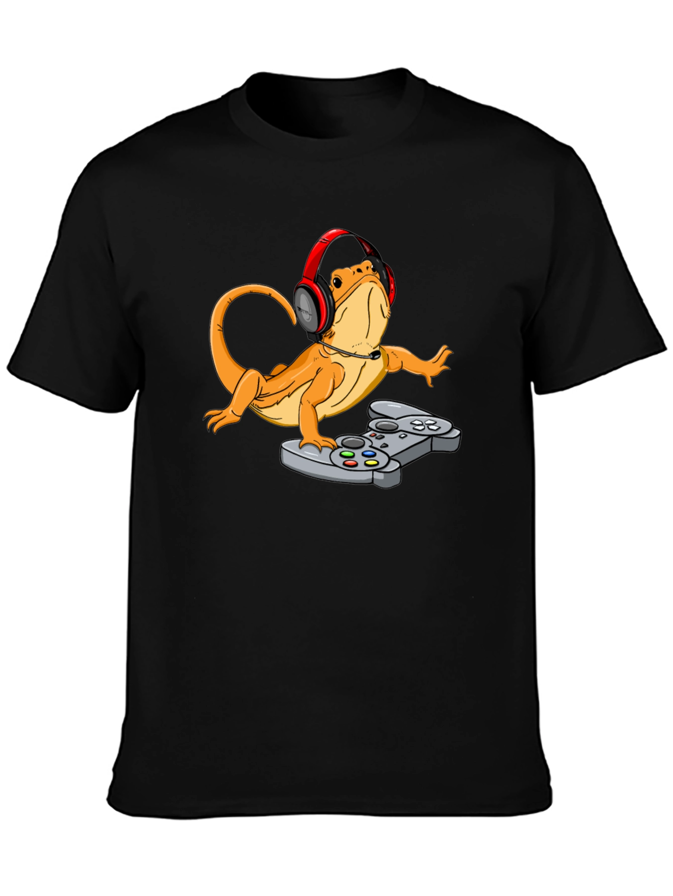 Gamer Lizard T-Shirt - Funny Reptile Gaming Tee