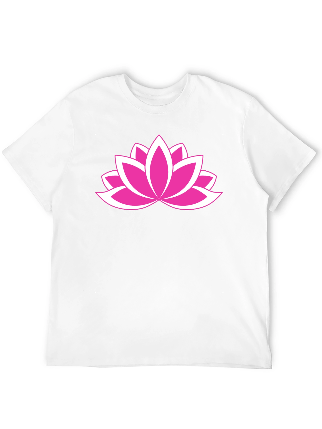 Lotus Flower Graphic Tee - Black Cotton Comfort