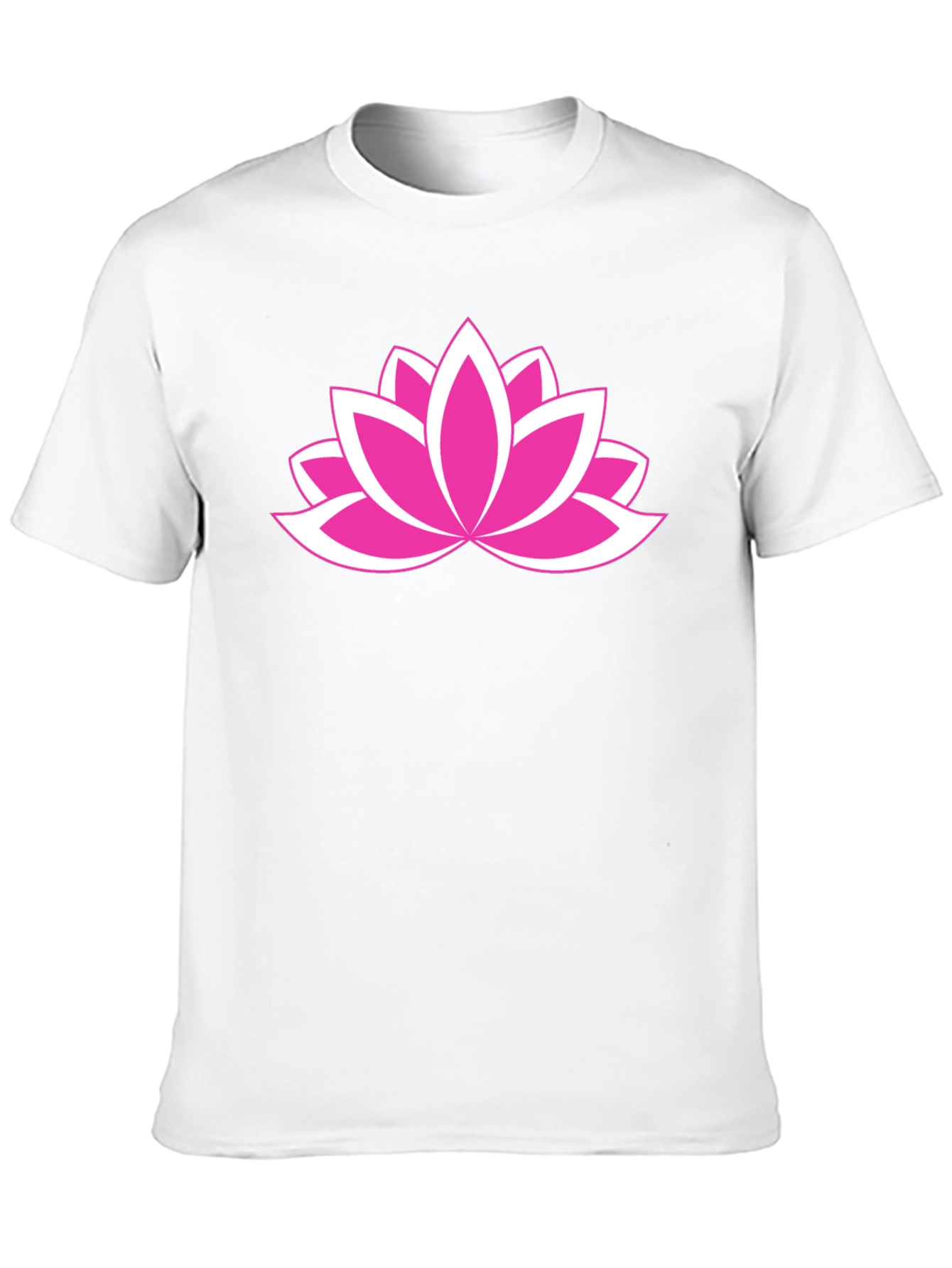 Lotus Flower Graphic Tee - Black Cotton Comfort