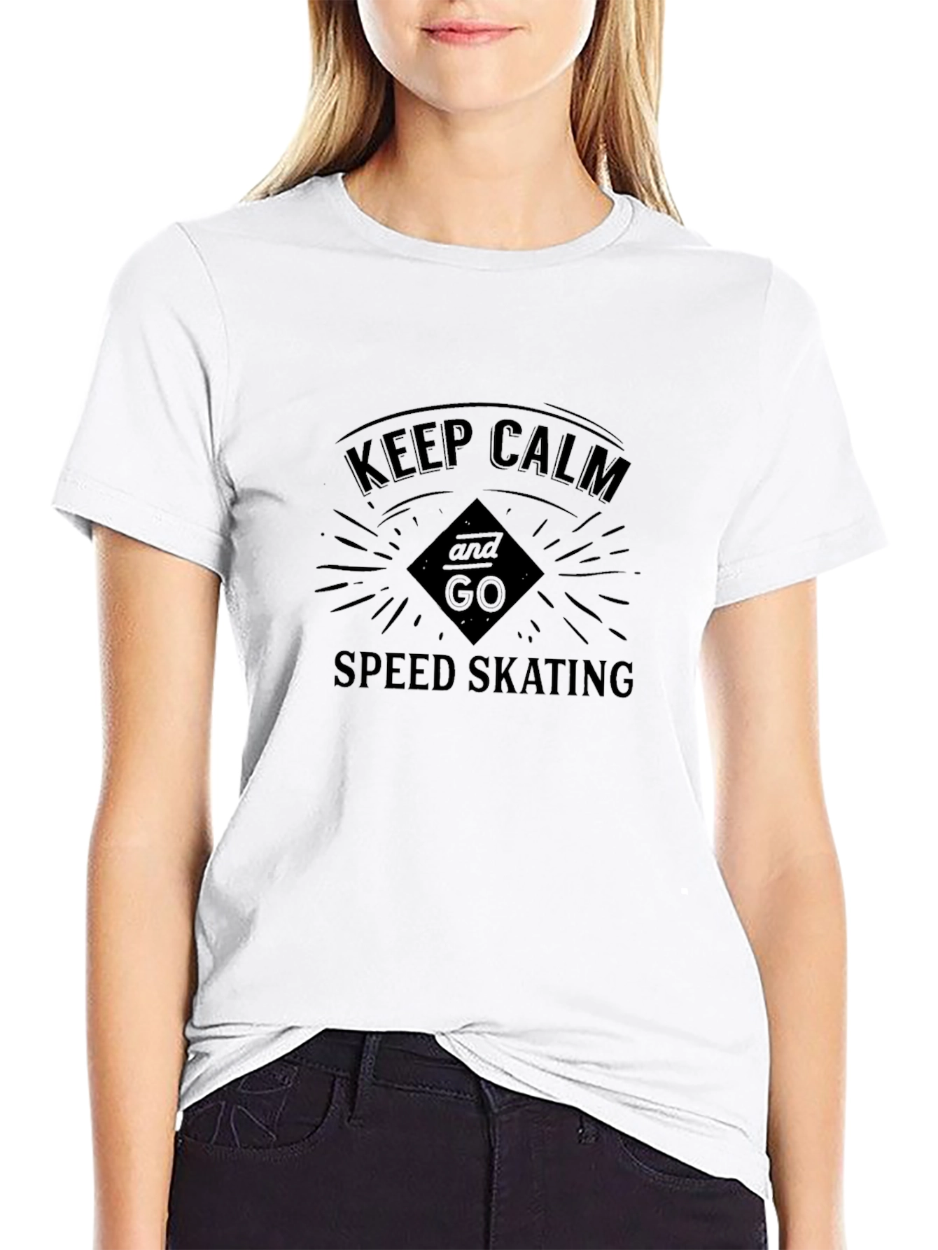 Keep Calm Speed Skating Graphic Tee