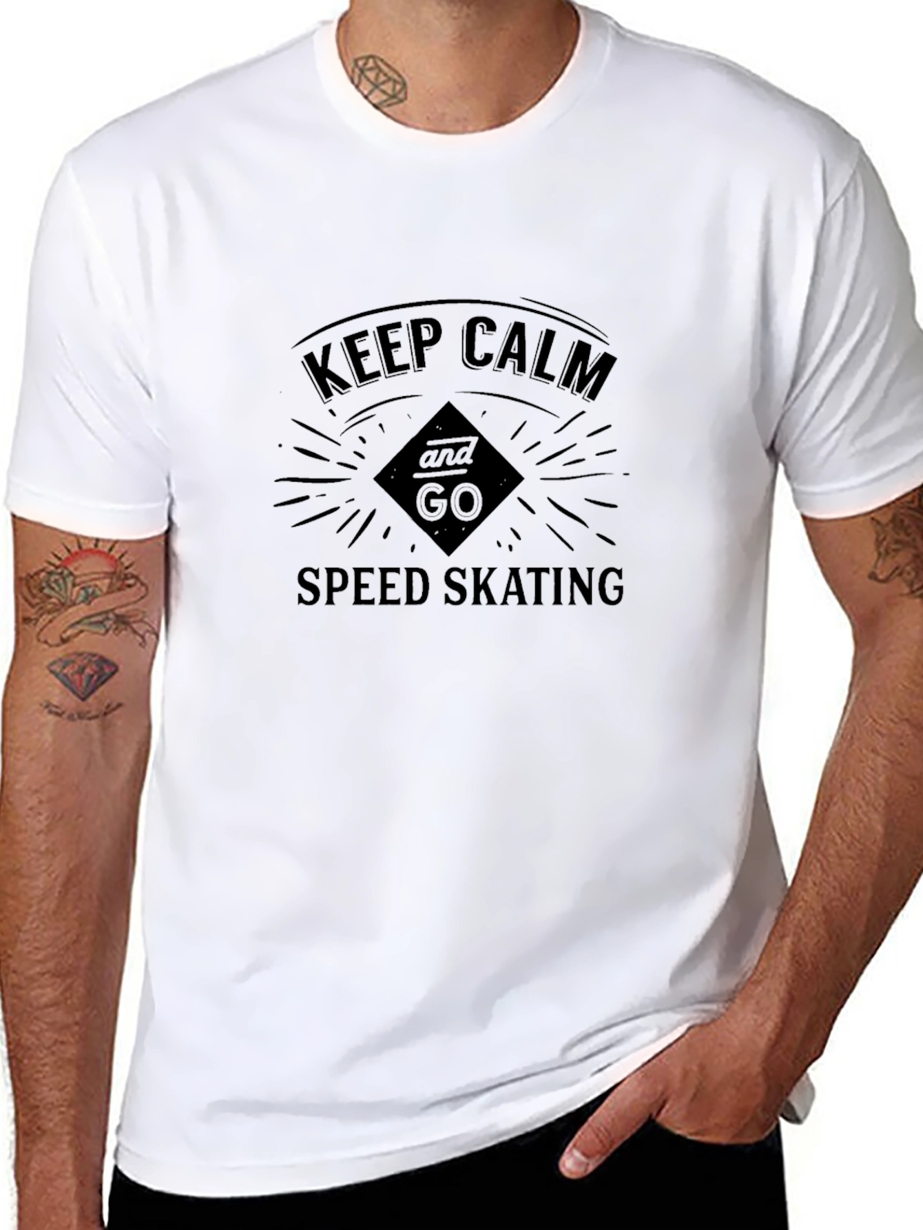 Keep Calm Speed Skating Graphic Tee