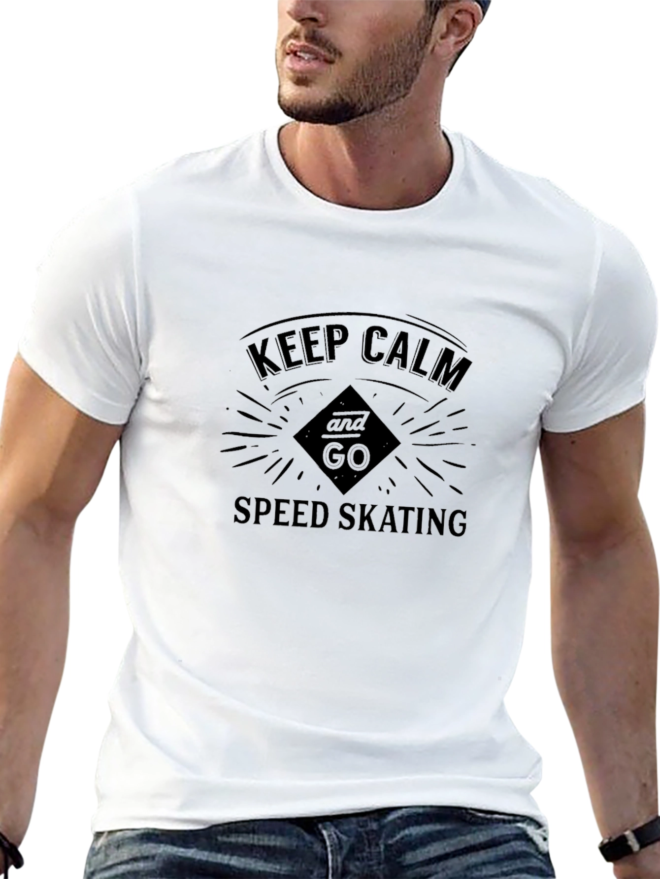 Keep Calm Speed Skating Graphic Tee