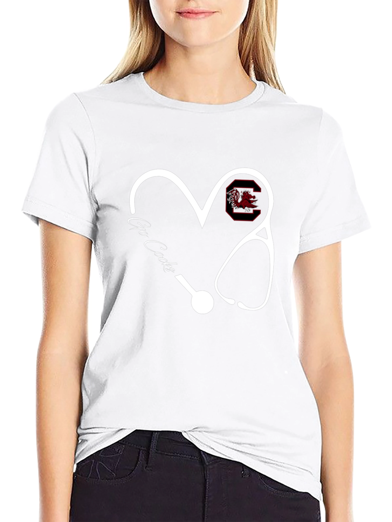 Go Cocks Stethoscope Heart T-Shirt