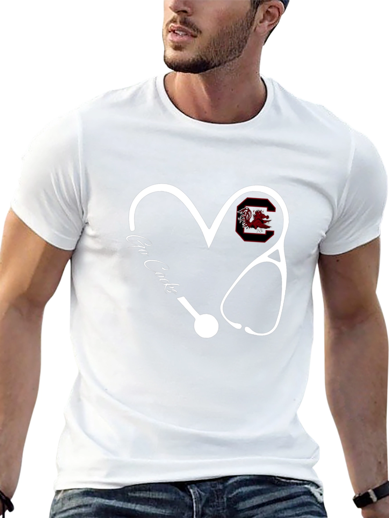 Go Cocks Stethoscope Heart T-Shirt