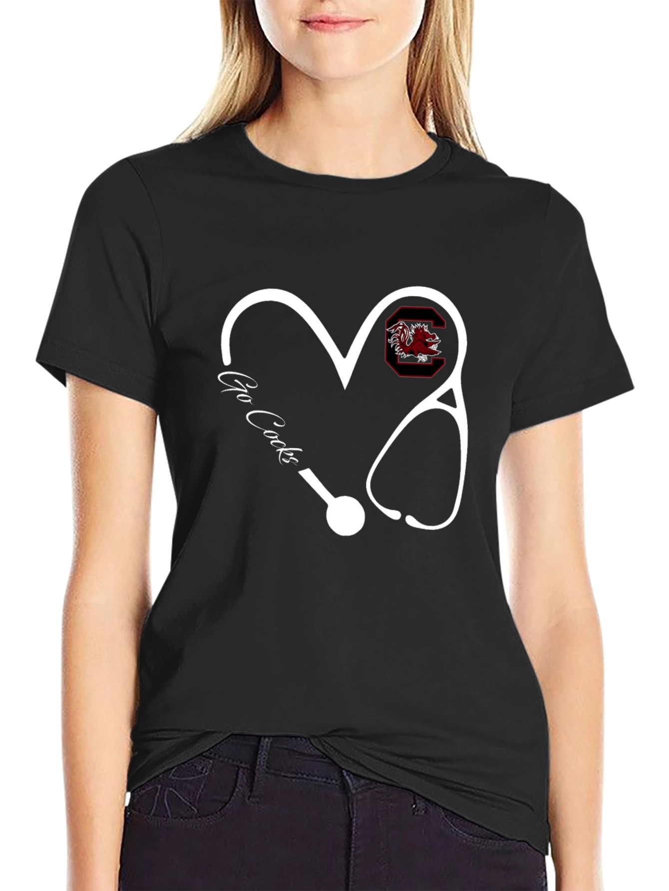 Go Cocks Stethoscope Heart T-Shirt