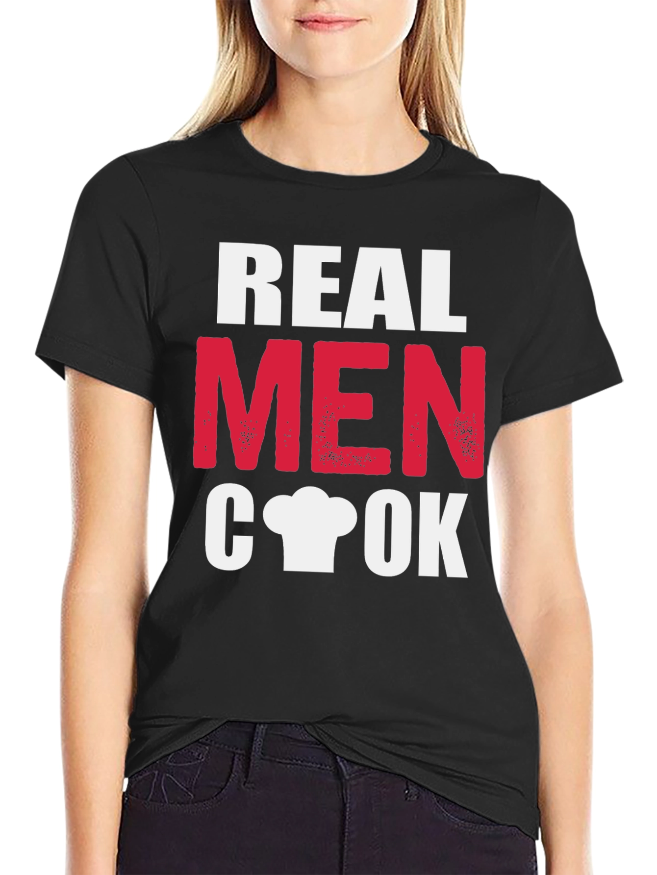 Real Men Cook Graphic Tee - Chef Humor