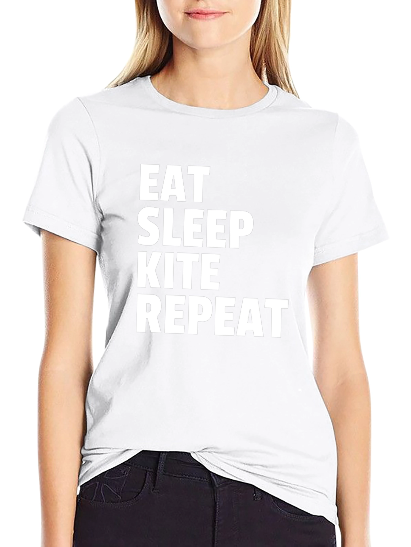 Eat Sleep Kite Repeat Graphic Tee - Kitesurfing T-Shirt