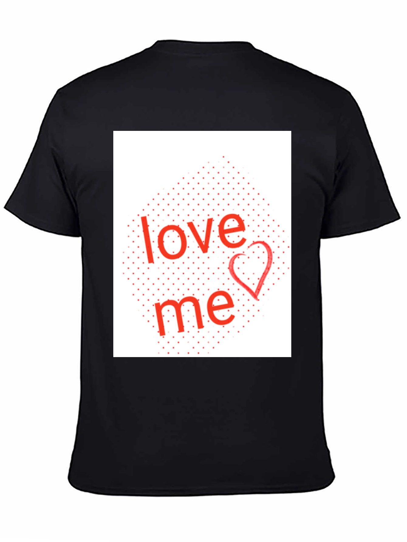 Love Me Graphic Tee - Black Cotton Blend Shirt