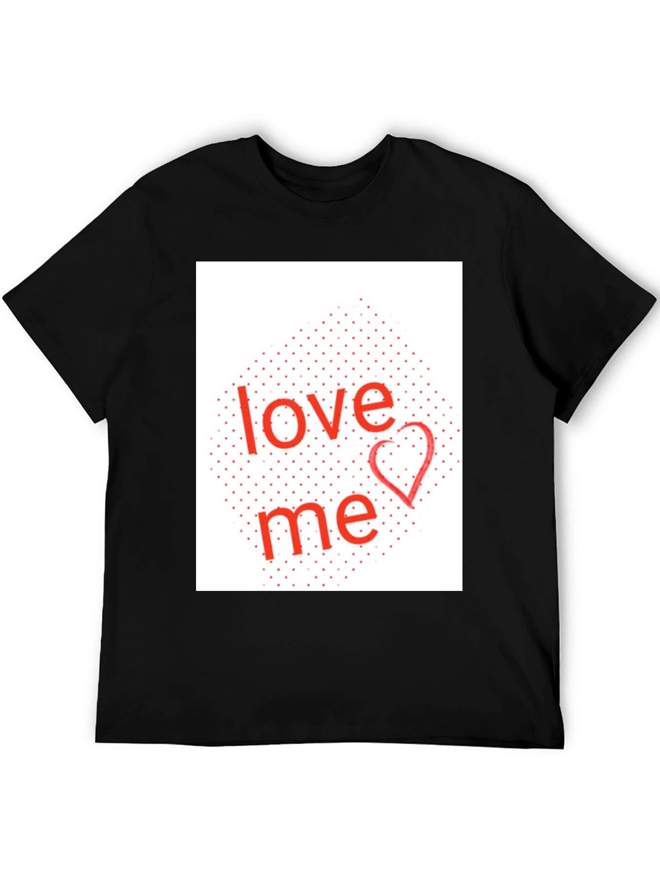 Love Me Graphic Tee - Black Cotton Blend Shirt