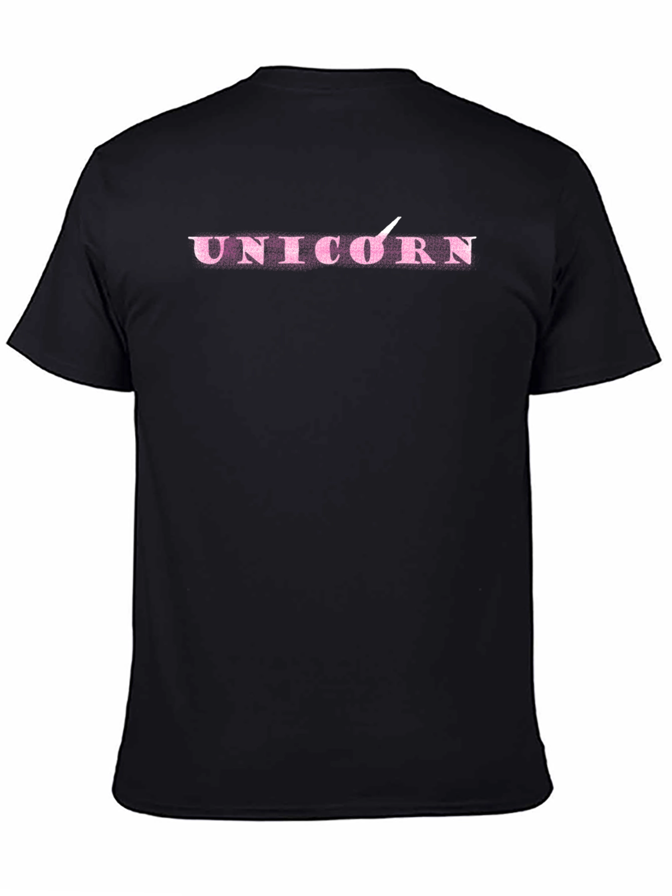Unicorn Graphic Print Black T-Shirt