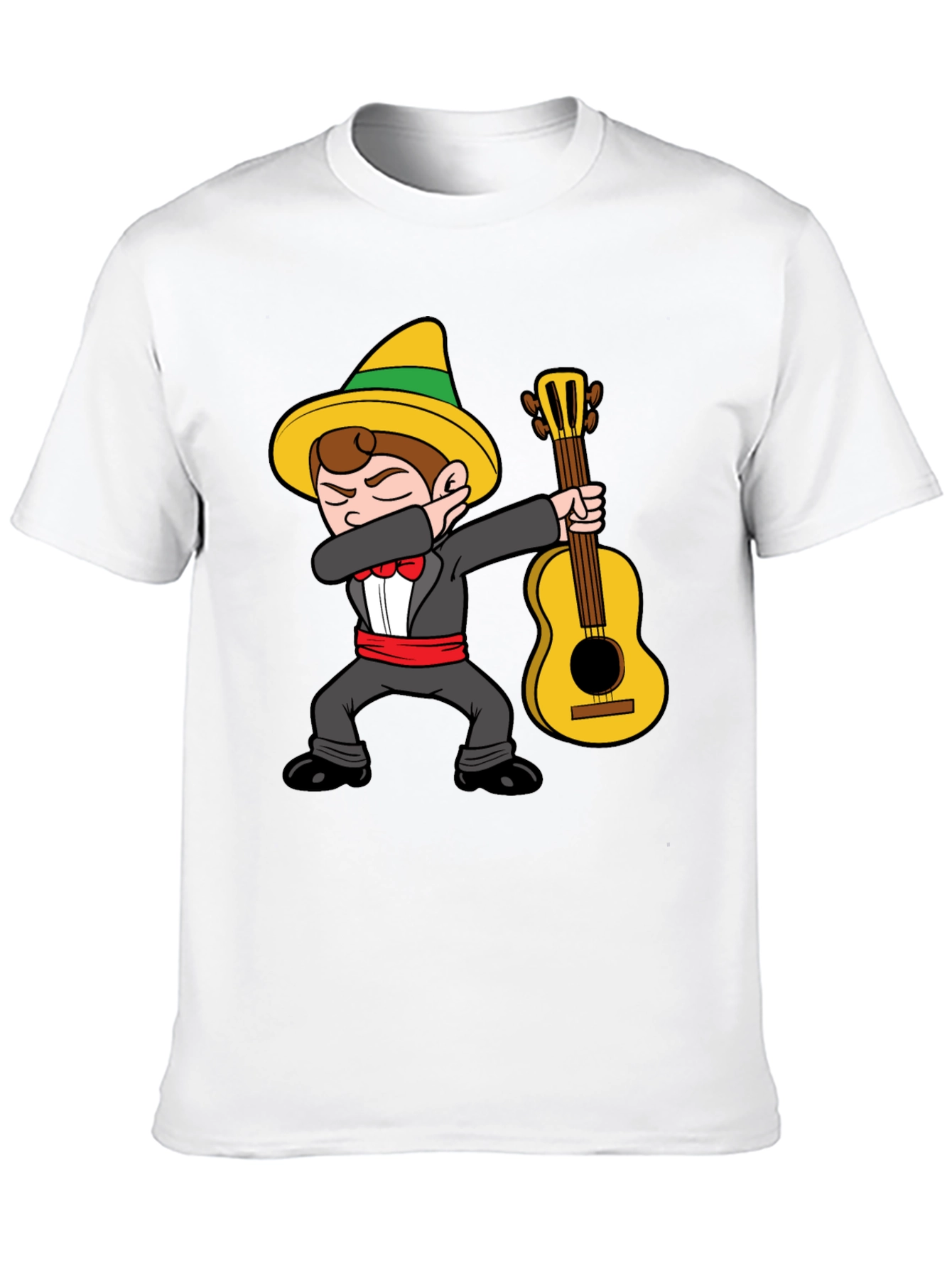 Dabbing Mariachi Cartoon Graphic T-Shirt