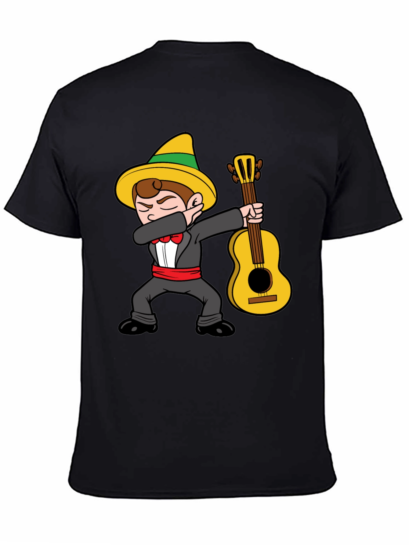 Dabbing Mariachi Cartoon Graphic T-Shirt