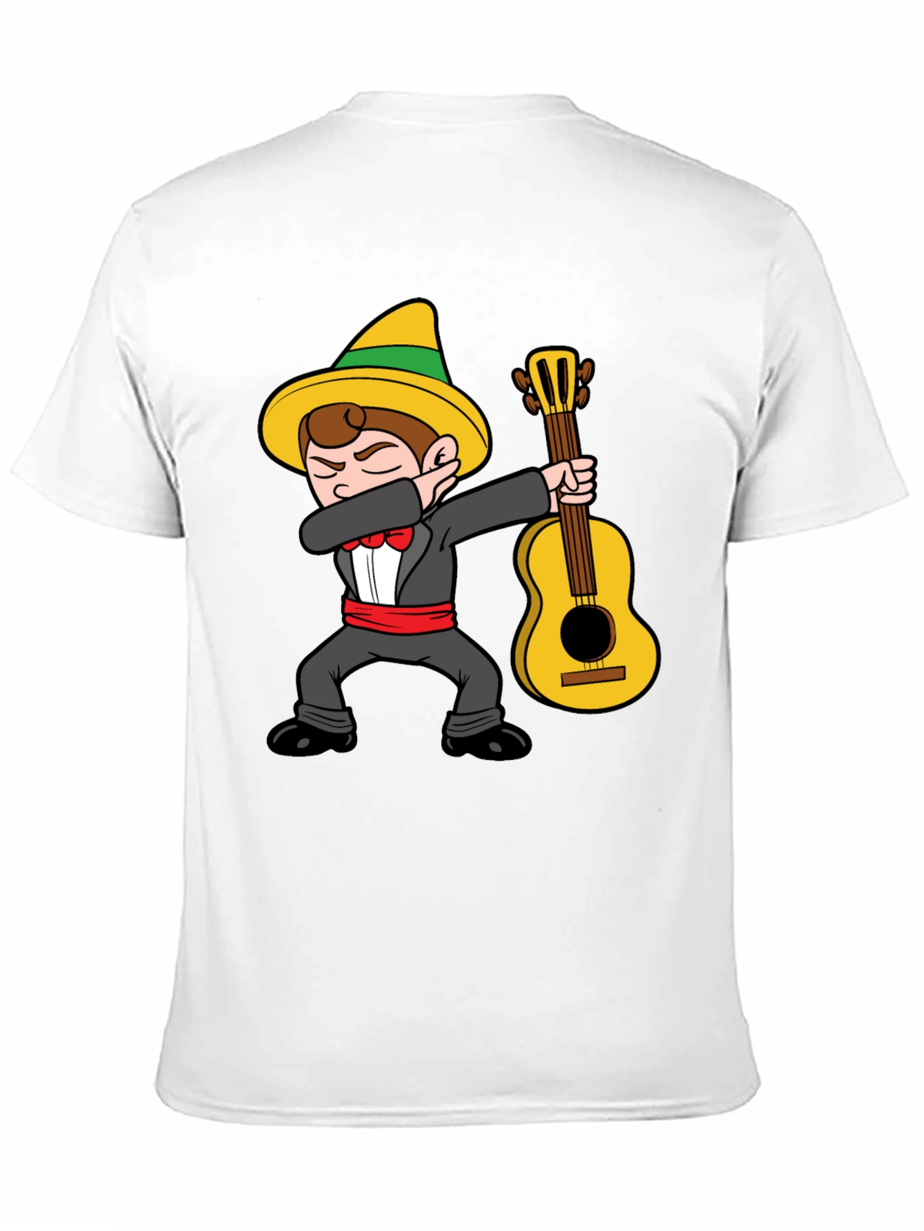 Dabbing Mariachi Cartoon Graphic T-Shirt