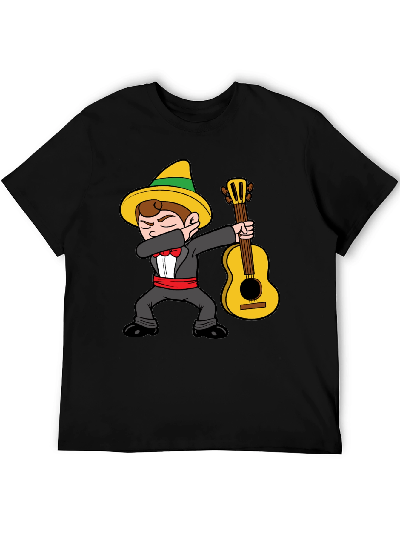 Dabbing Mariachi Cartoon Graphic T-Shirt
