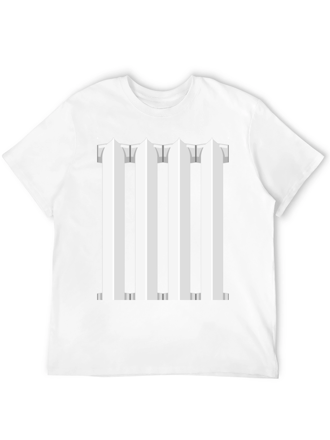 Column Design T-Shirt - Black Cotton Blend