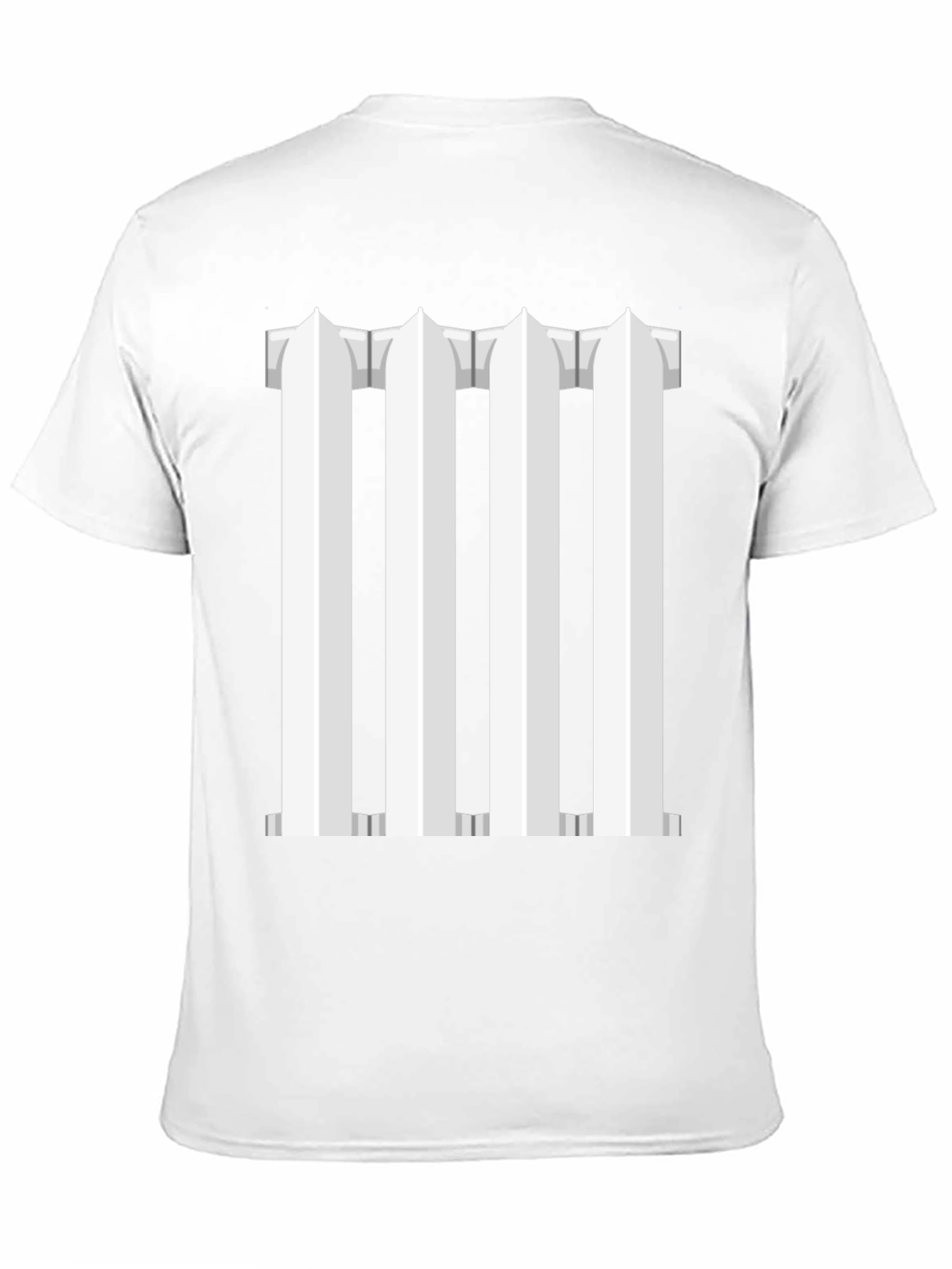 Column Design T-Shirt - Black Cotton Blend