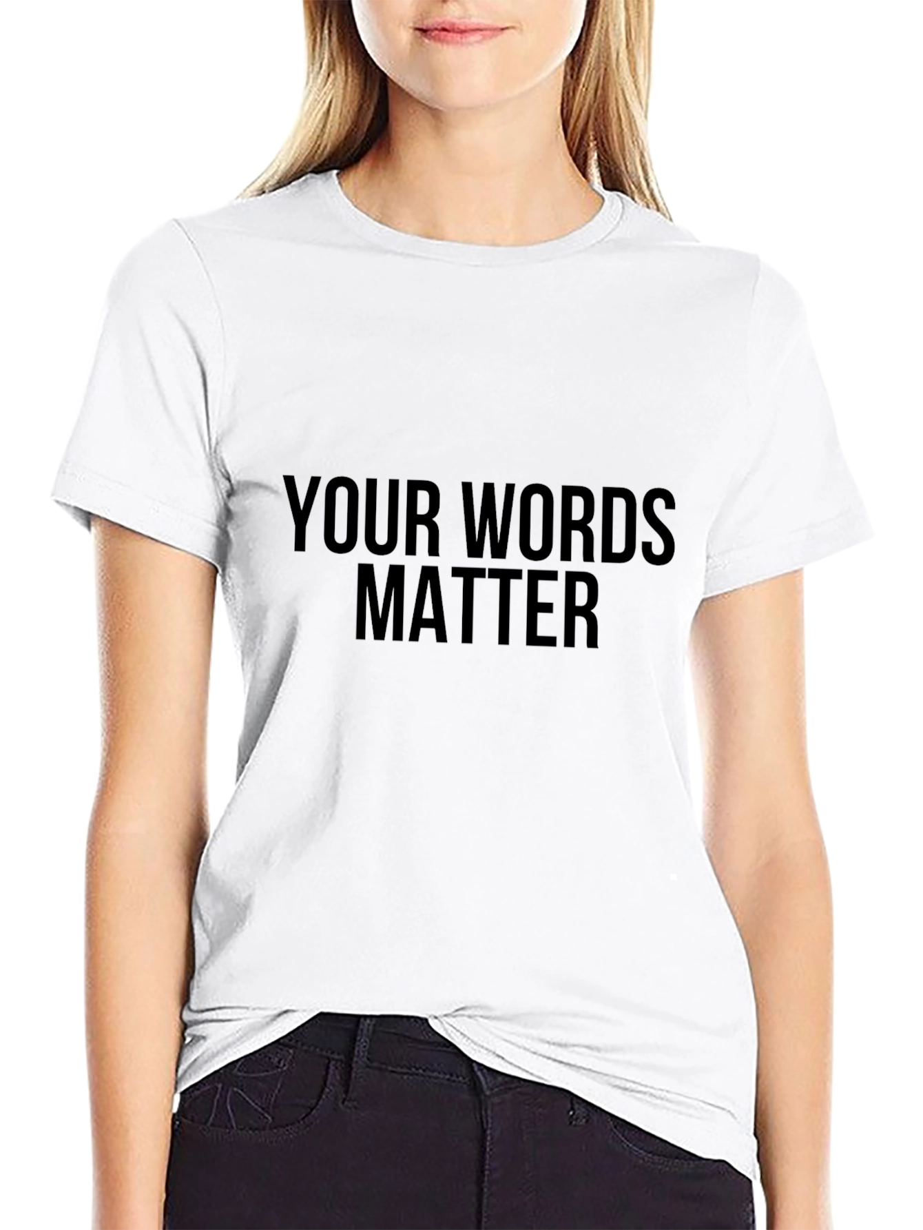 Your Words Matter Black Graphic Tee