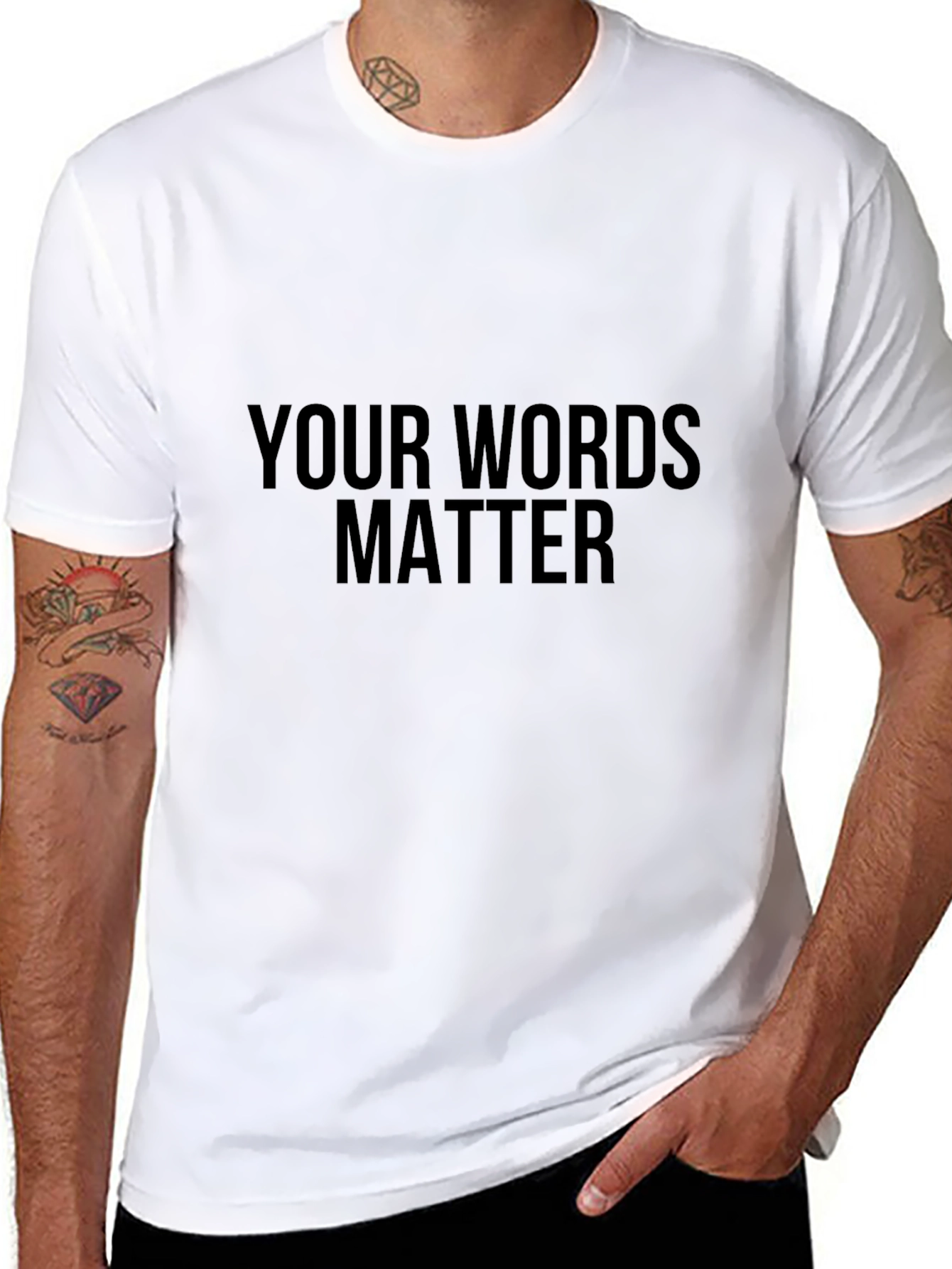 Your Words Matter Black Graphic Tee