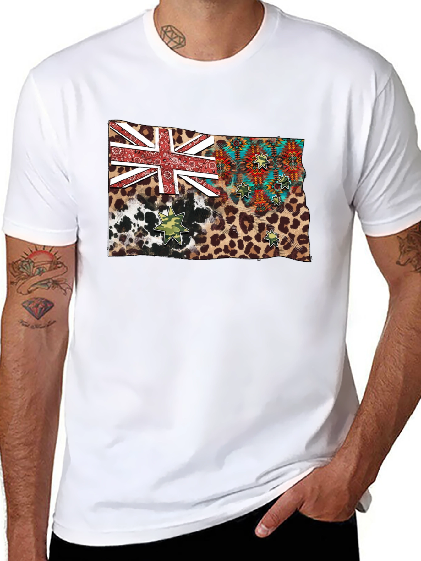 Novelty Print Black T-Shirt