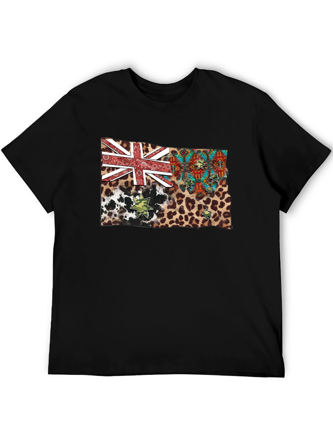 Novelty Print Black T-Shirt
