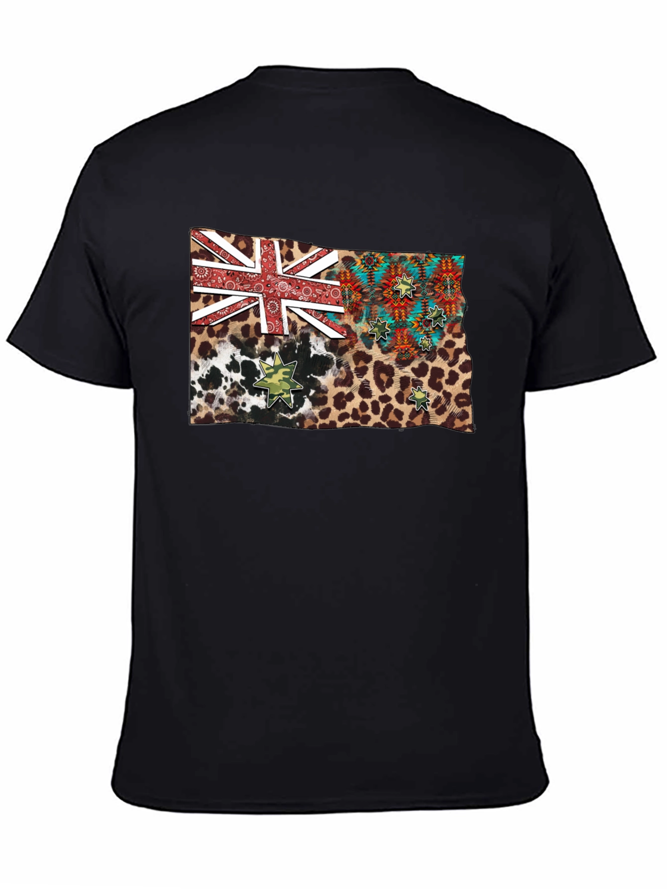 Novelty Print Black T-Shirt