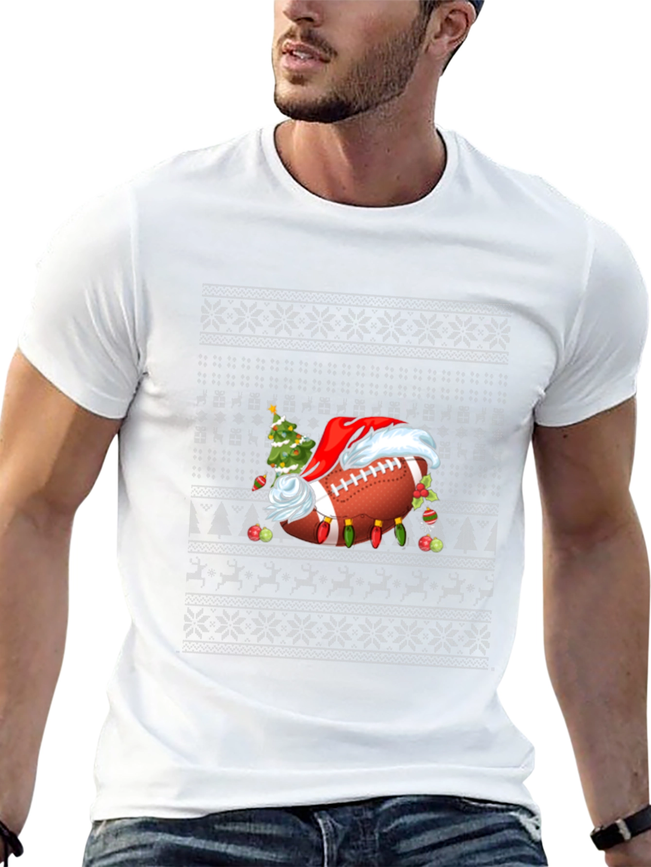 Festive Football Christmas Sweater T-Shirt