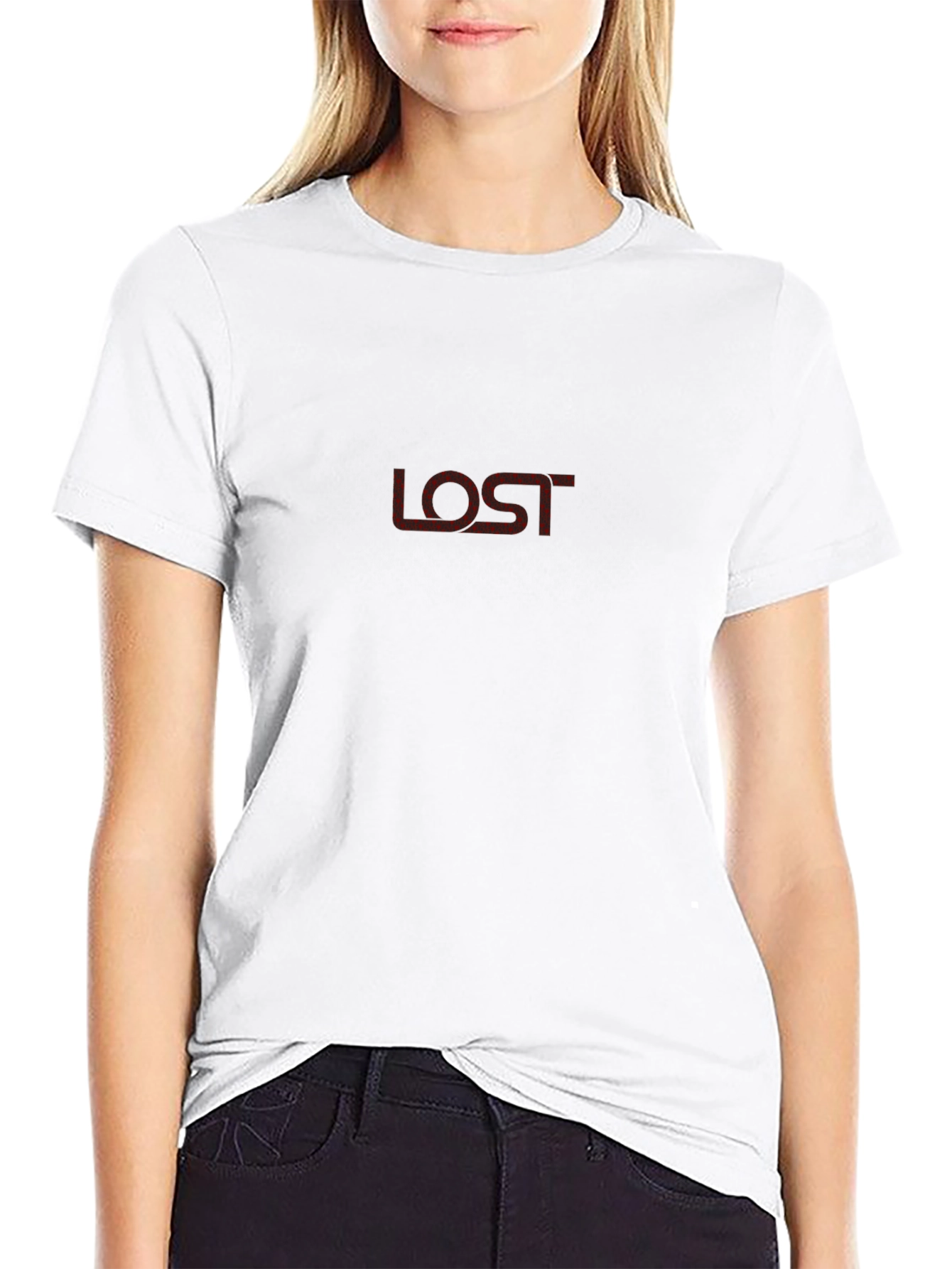 Lost Logo Graphic T-Shirt - Mens Black Tee
