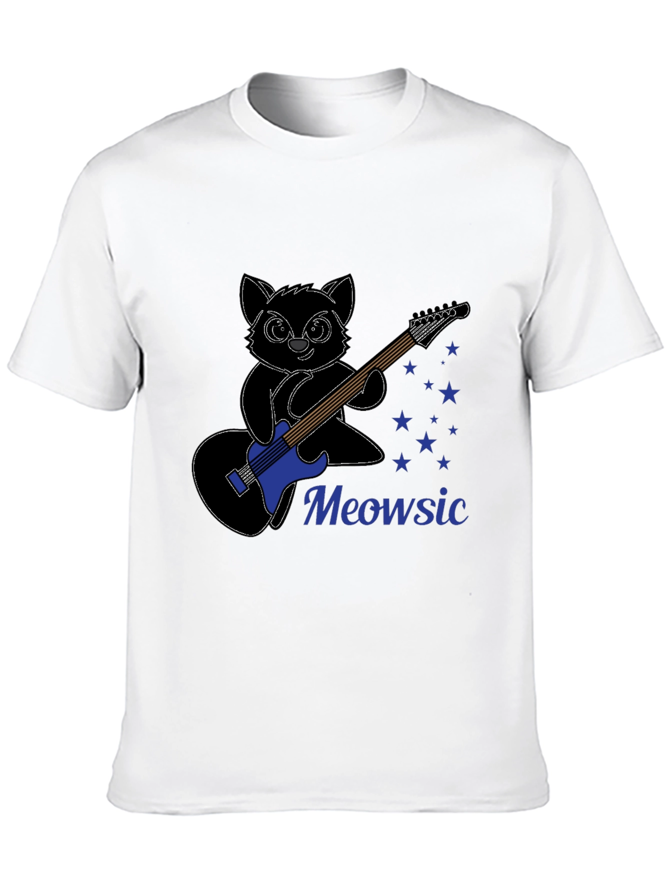 Meowsic T-Shirt: Cat Playing Guitar