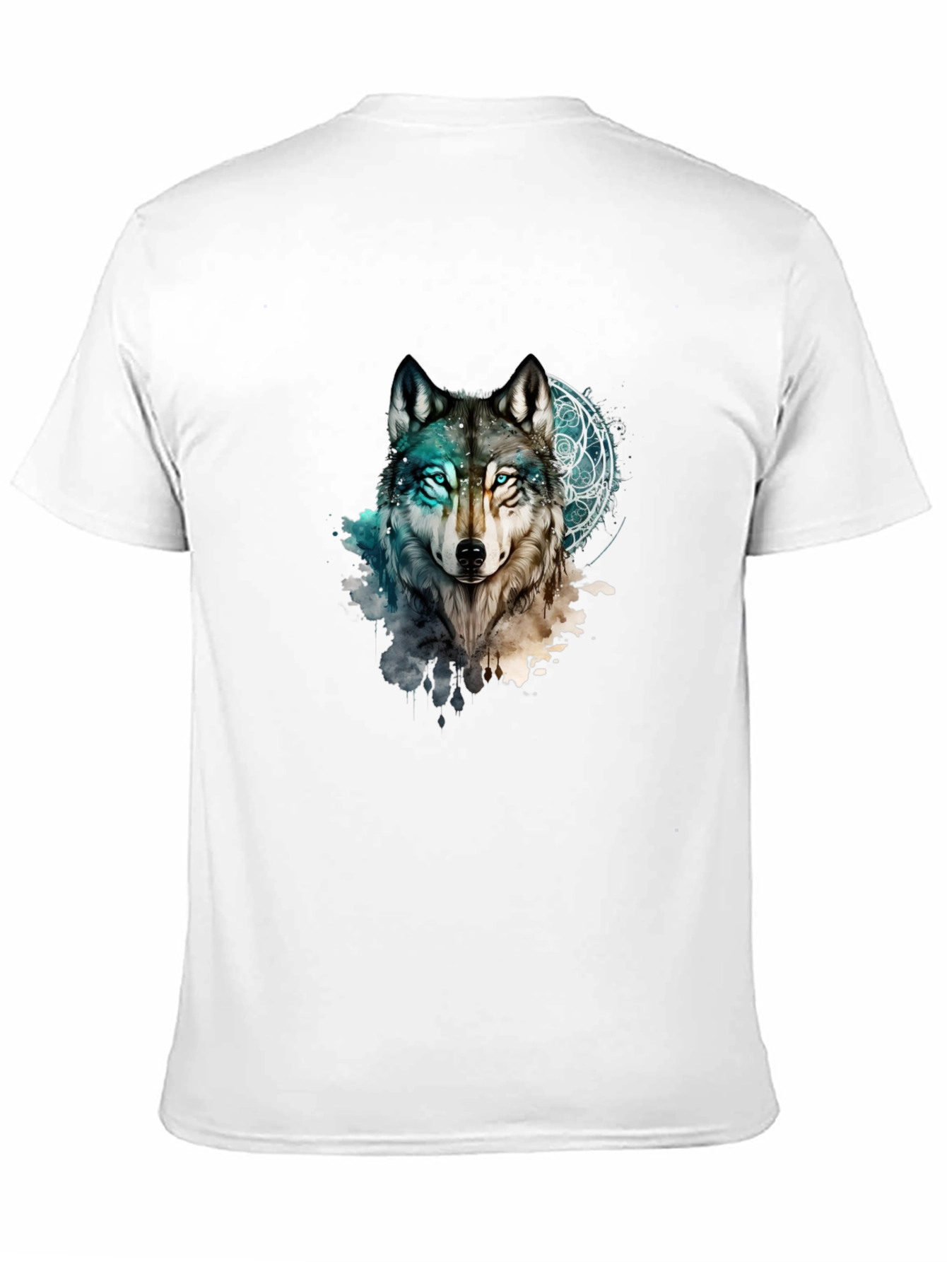 Mystic Wolf Graphic Black T-Shirt