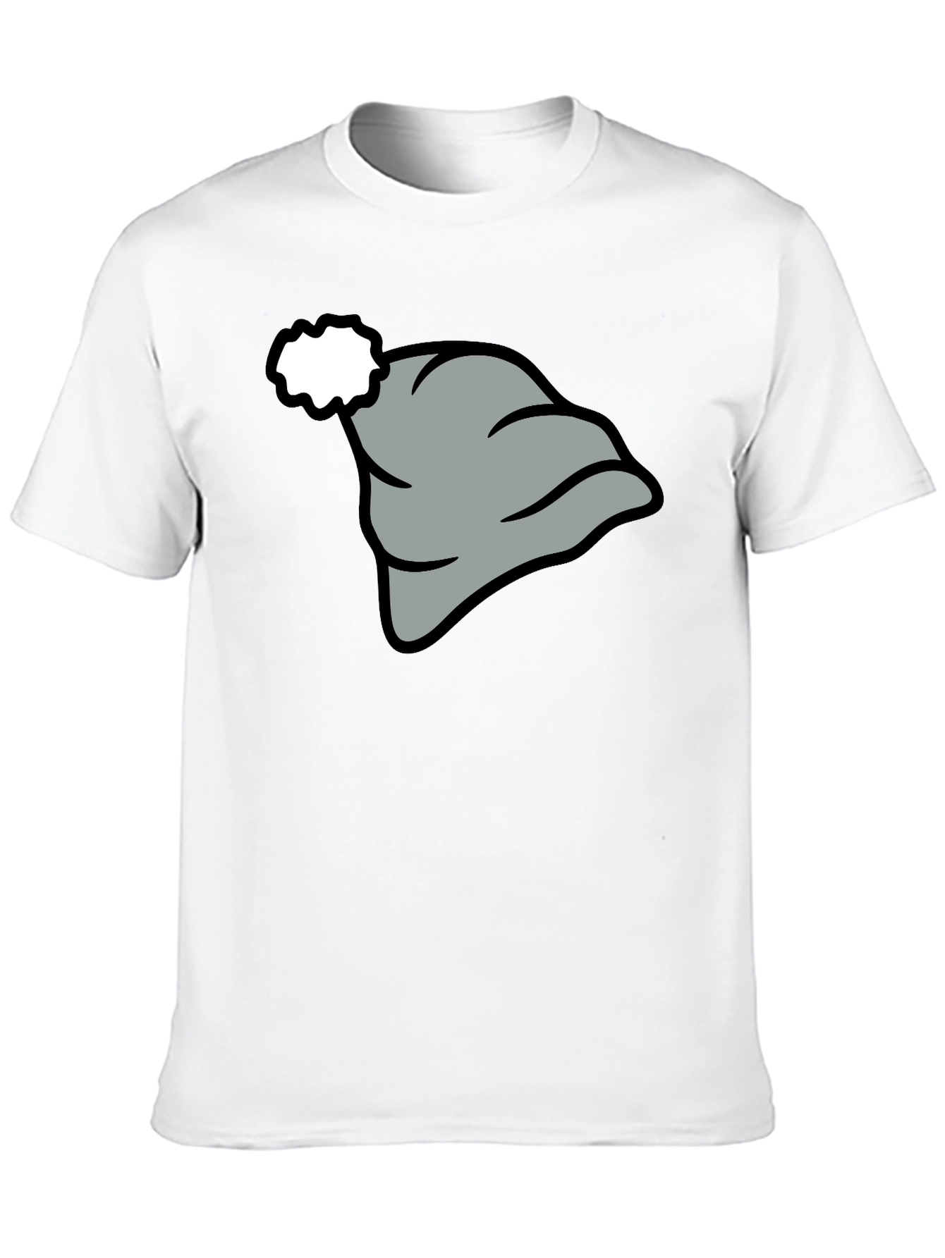 Novelty Cartoon Hat Graphic T-Shirt