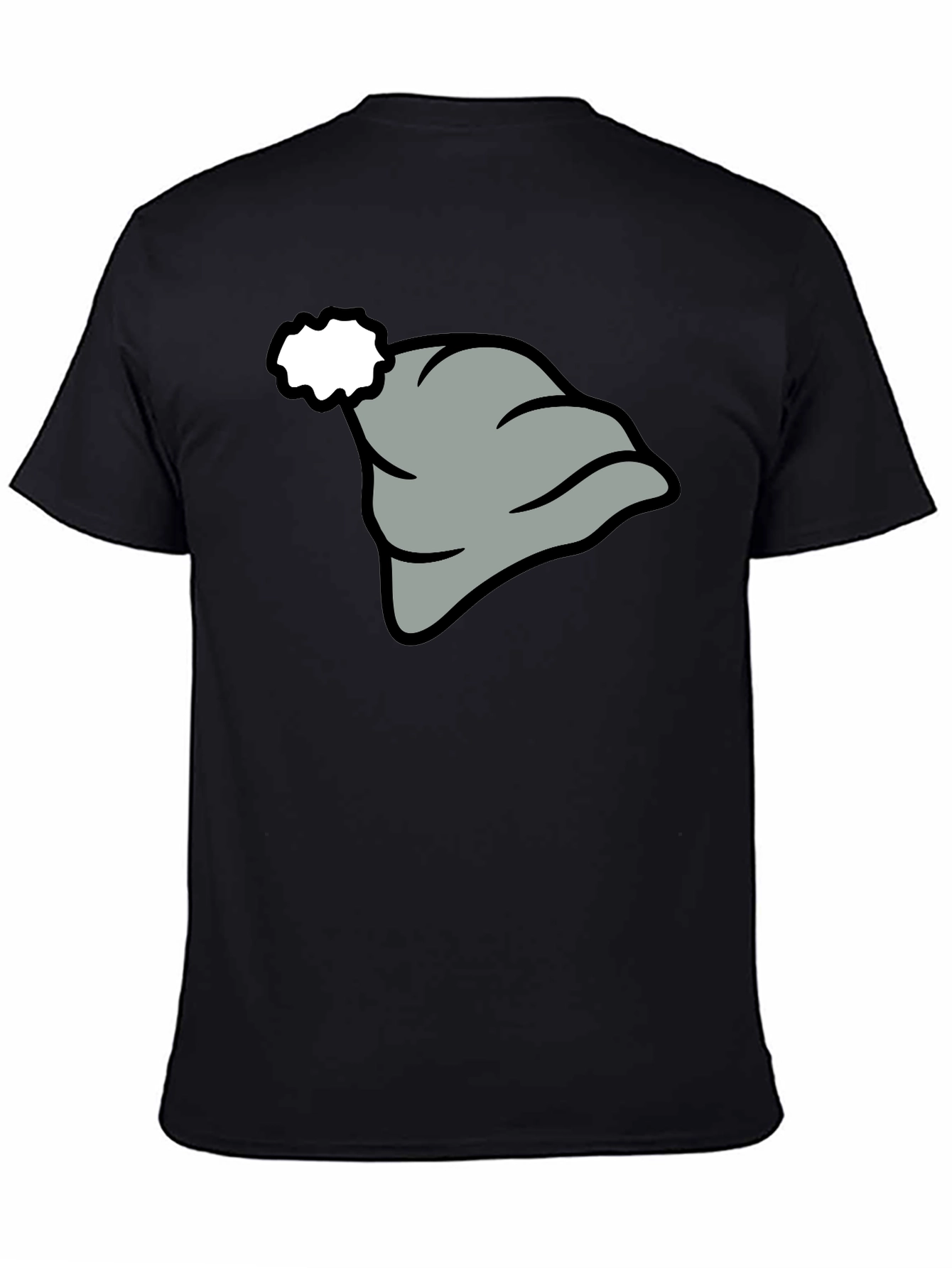 Novelty Cartoon Hat Graphic T-Shirt