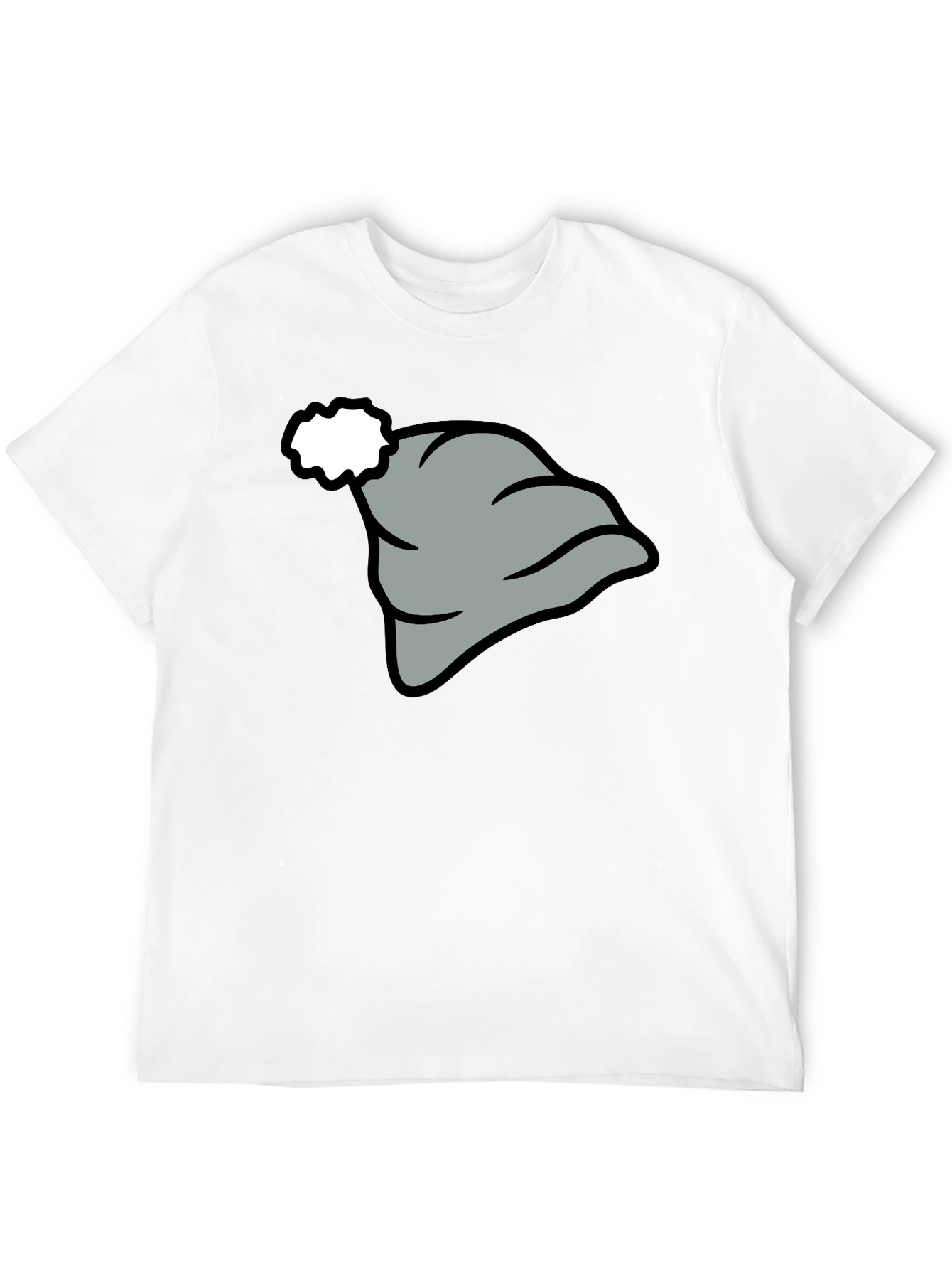 Novelty Cartoon Hat Graphic T-Shirt