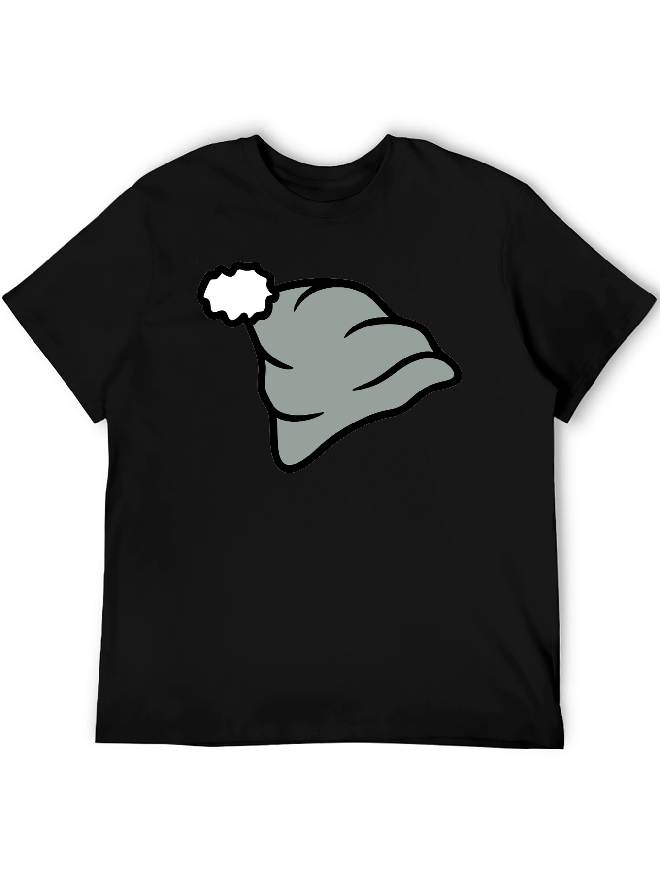 Novelty Cartoon Hat Graphic T-Shirt