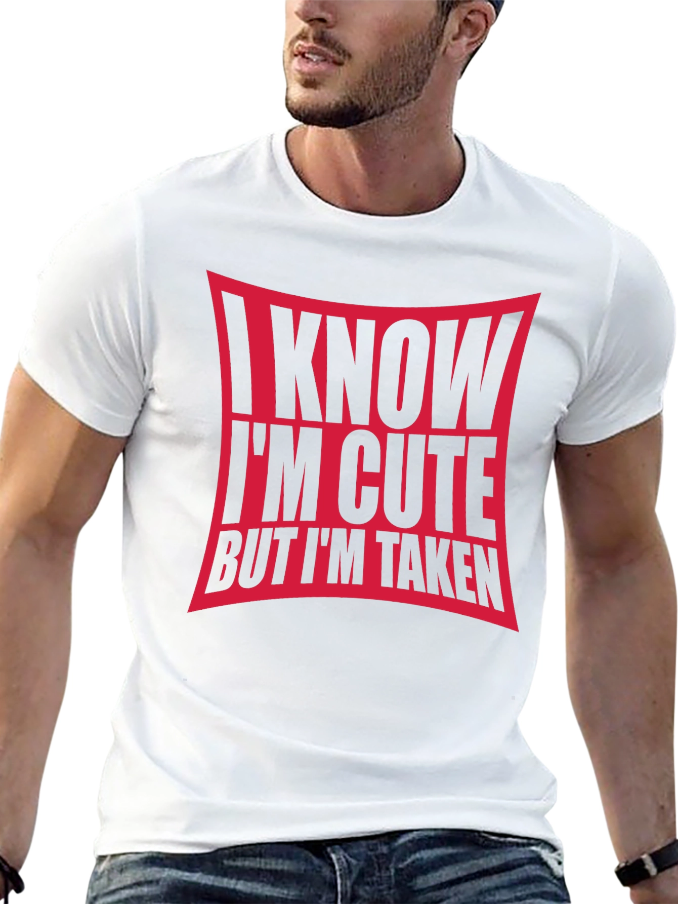 I Know Im Cute But Im Taken Black T-Shirt