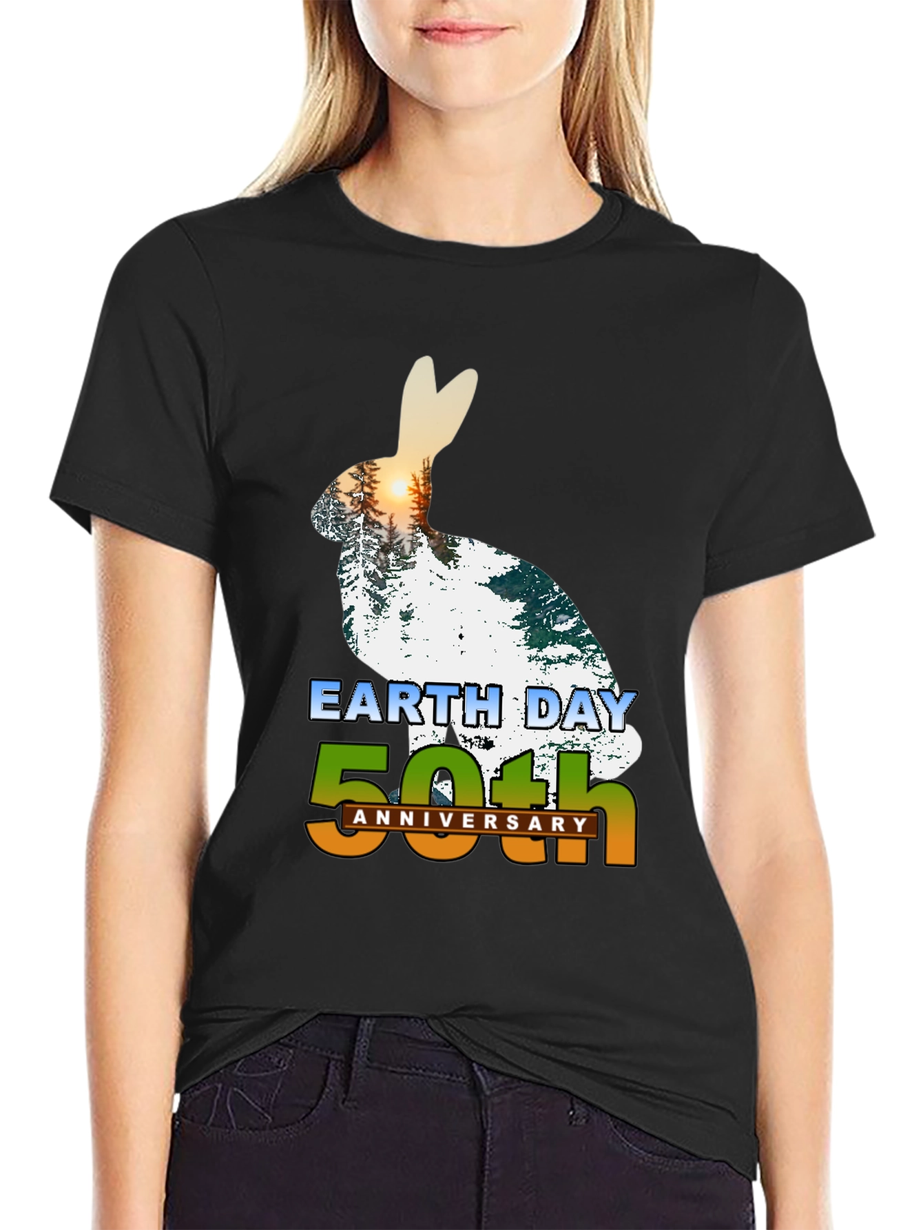 Earth Day 50th Anniversary Rabbit Graphic Tee