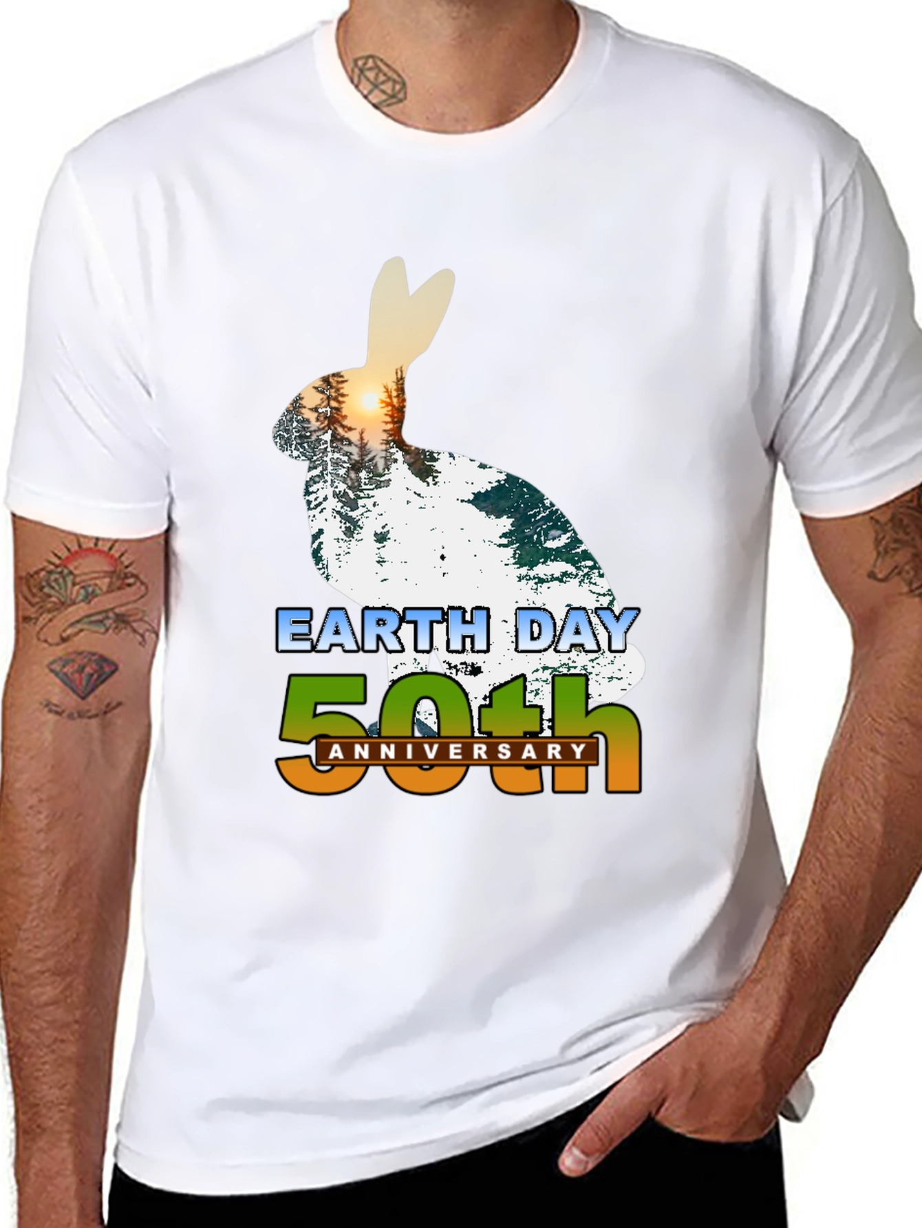 Earth Day 50th Anniversary Rabbit Graphic Tee