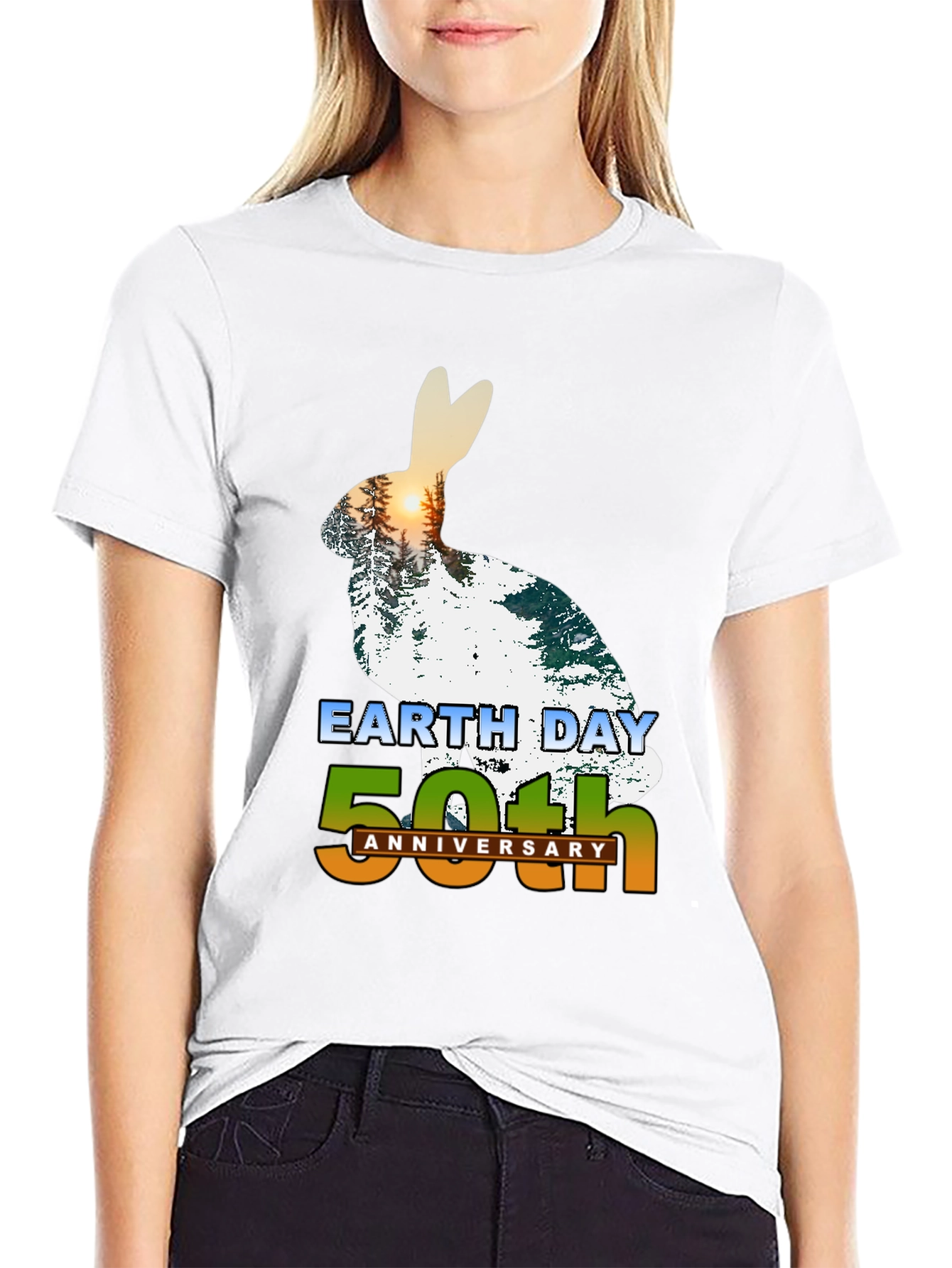 Earth Day 50th Anniversary Rabbit Graphic Tee