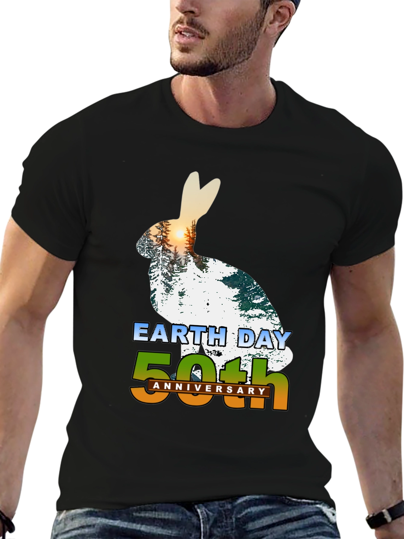 Earth Day 50th Anniversary Rabbit Graphic Tee