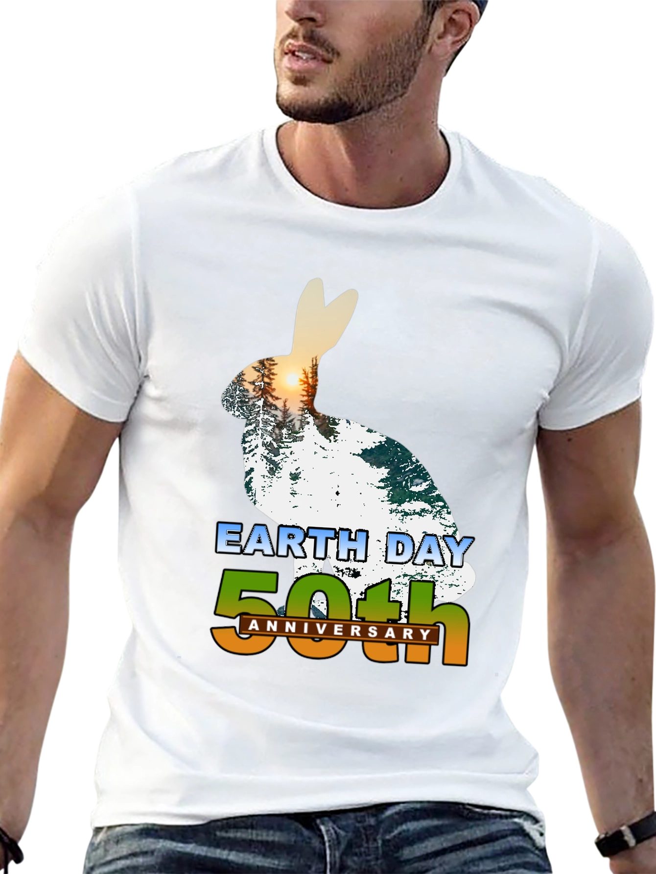 Earth Day 50th Anniversary Rabbit Graphic Tee