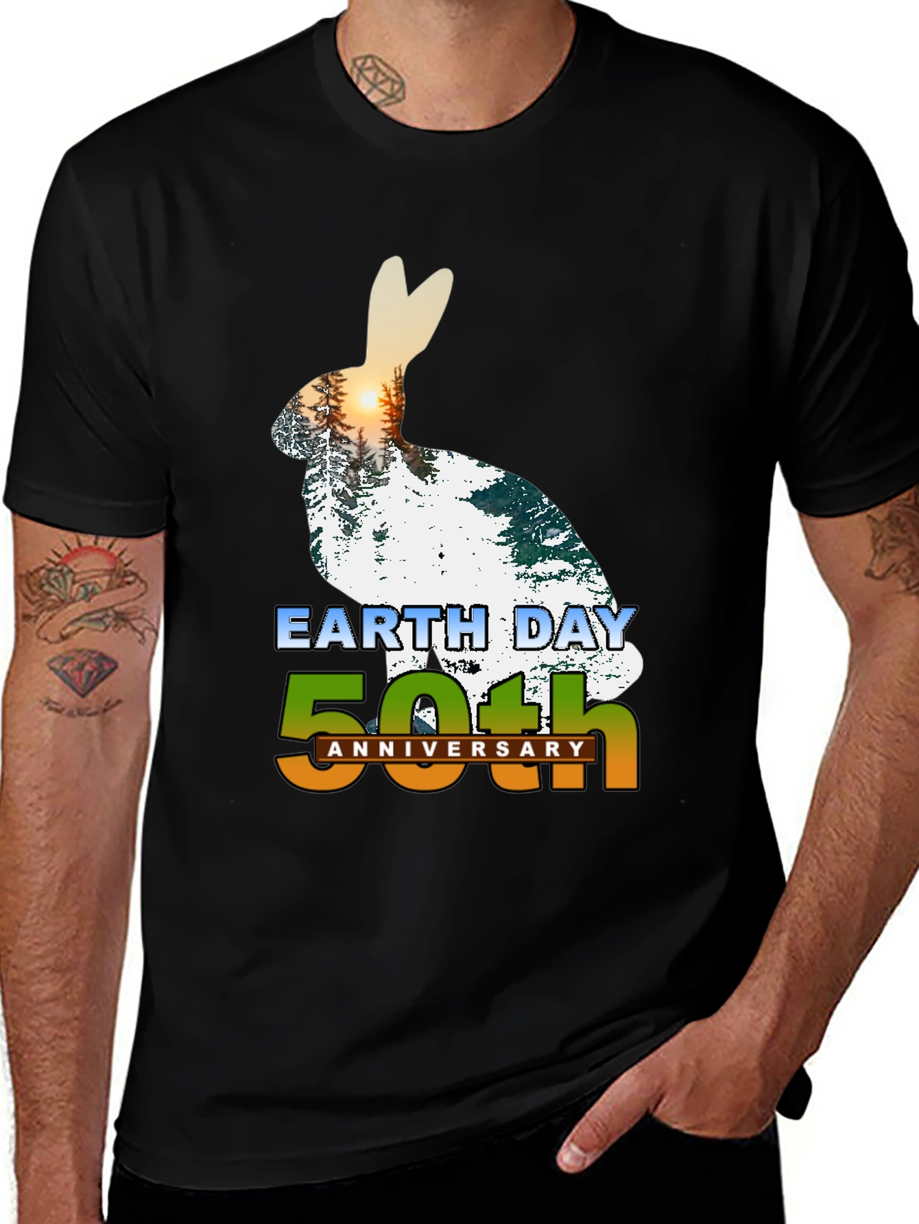 Earth Day 50th Anniversary Rabbit Graphic Tee