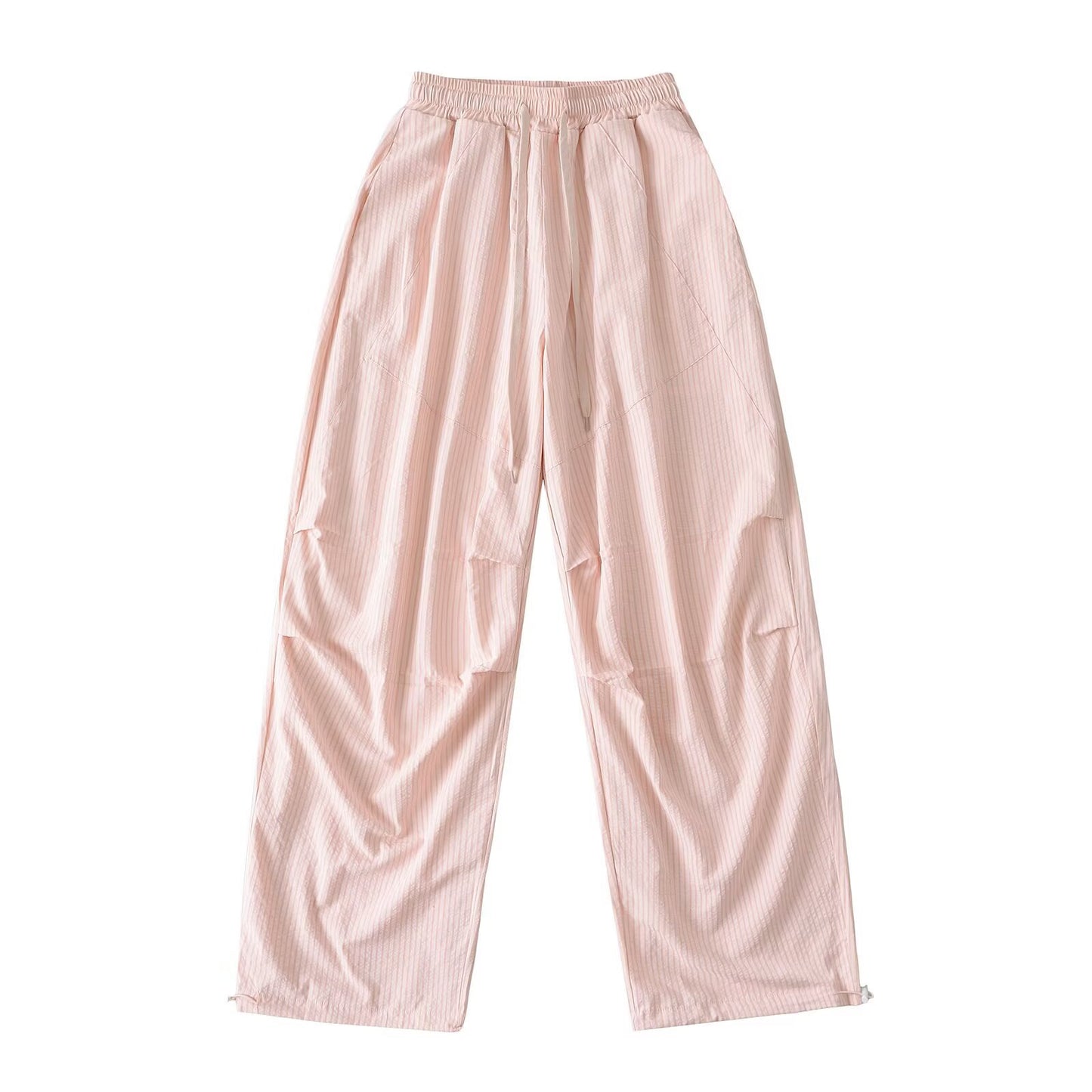 Striped wide leg workwear pants